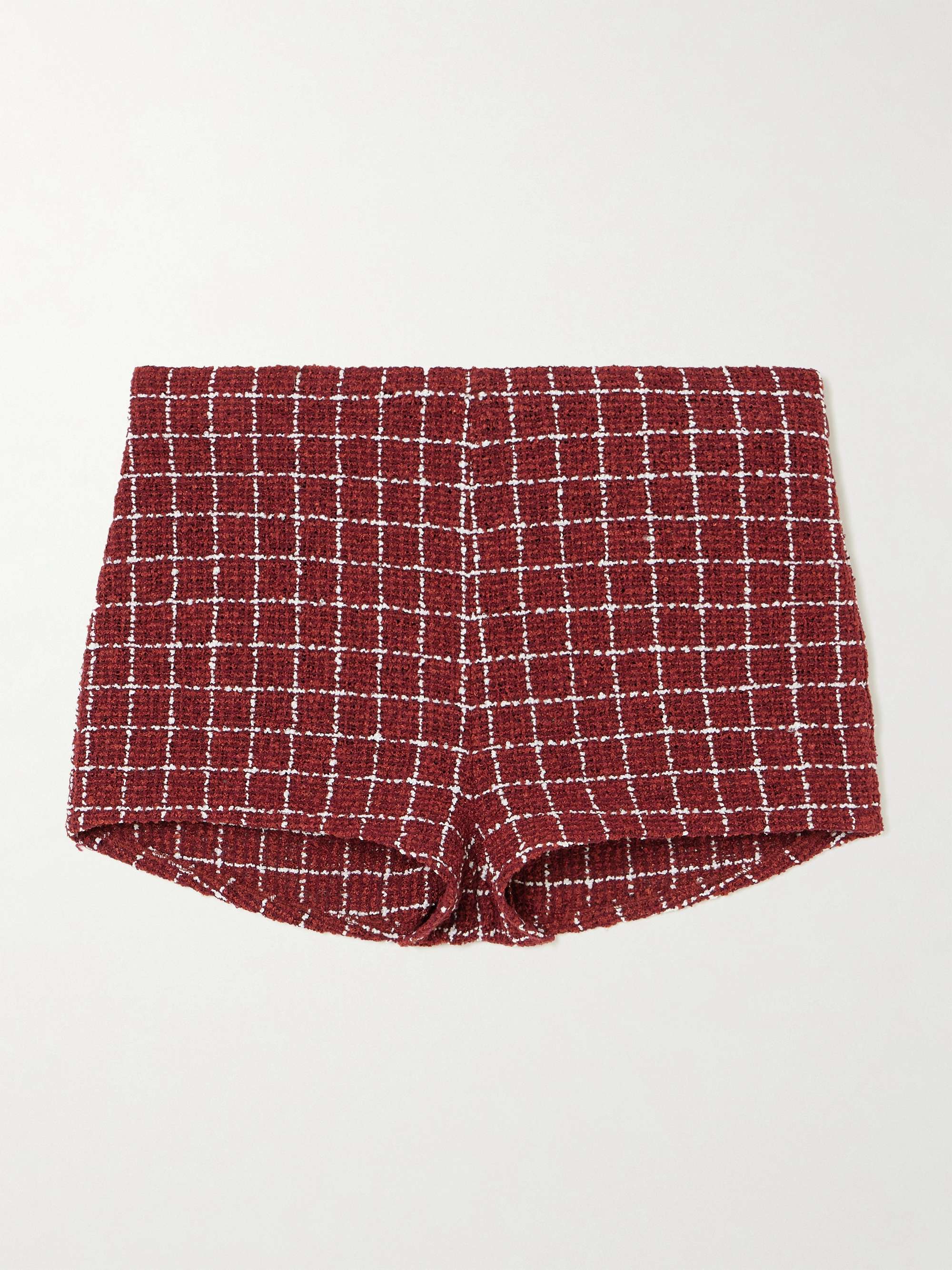 Madeline Checked Bouclé-Tweed Shorts