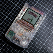 This see-thru Game Boy is a work of art — because she designed a transparent circuit board