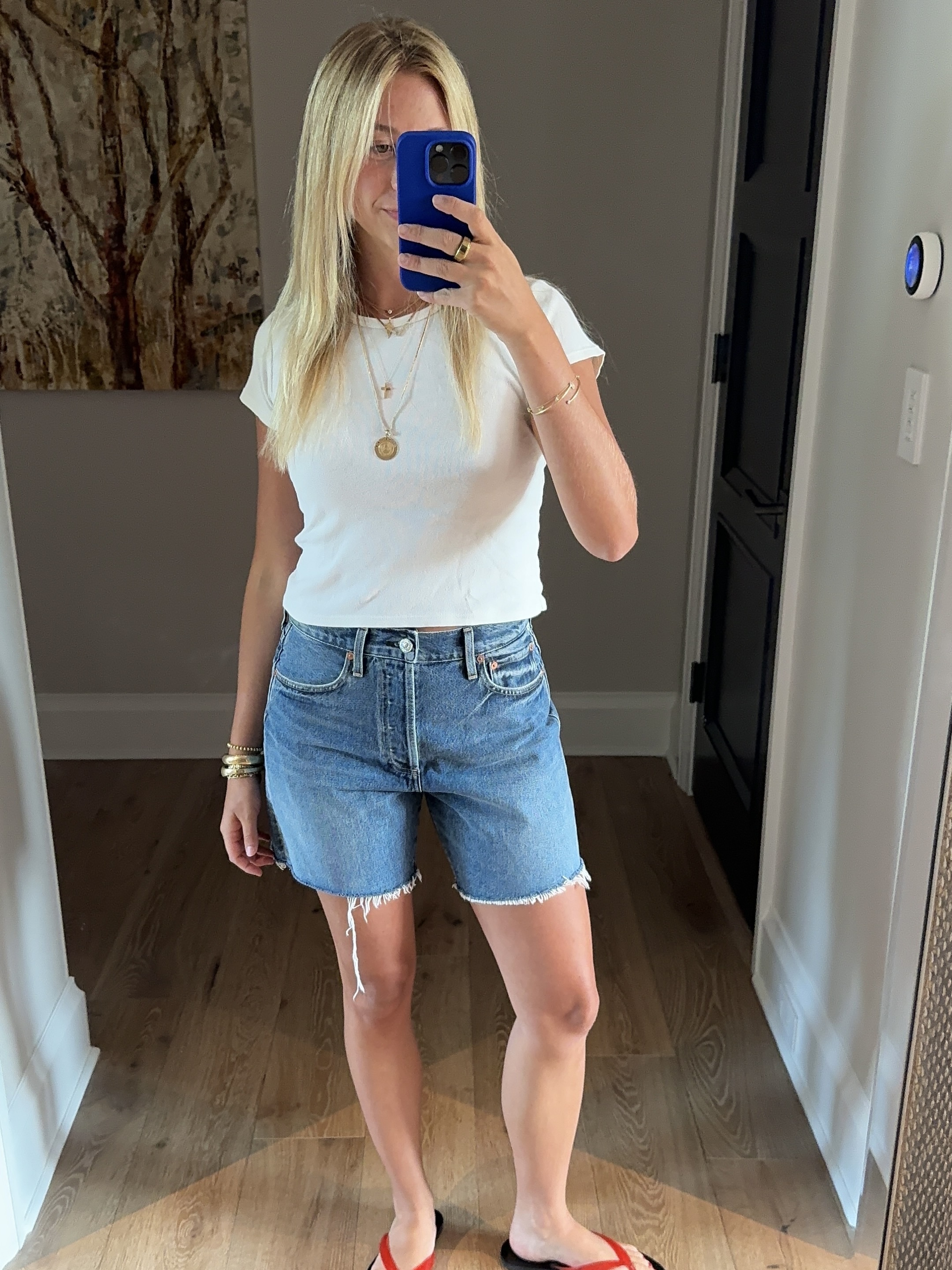 bailey burke in jean shorts