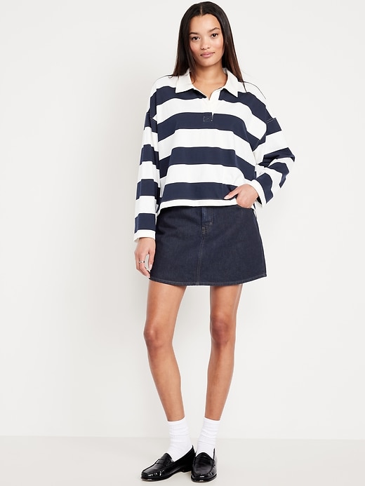 High-Waisted Og A-Line Mini Skirt