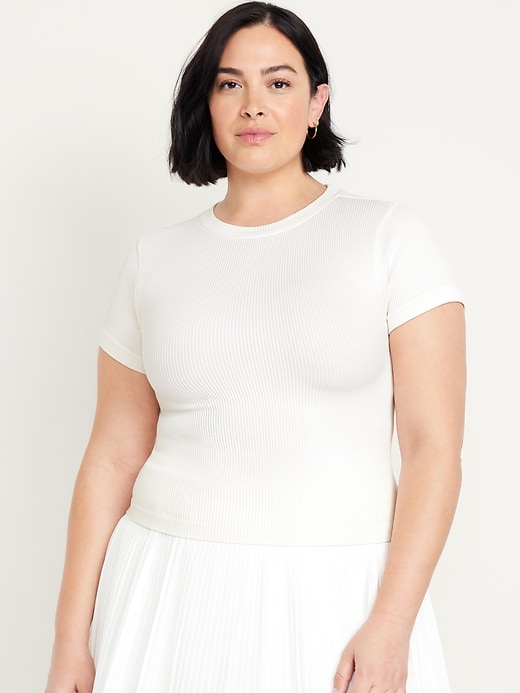 Exhale Seamless Fitted Rib T-Shirt