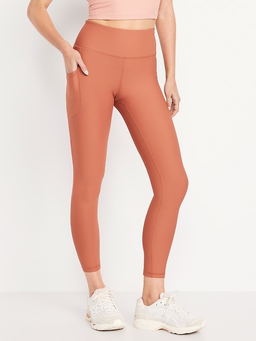 High-Waisted Powersoft Rib Pocket Leggings