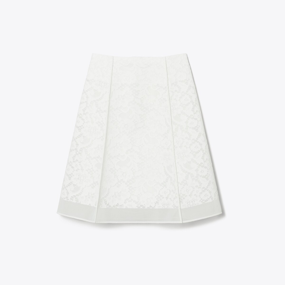 Corded Lace Skirt in White, Size 0