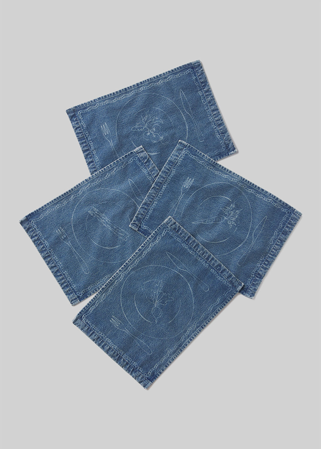 Placemat Set in Medium Indigo - One Size / Medium Indigo