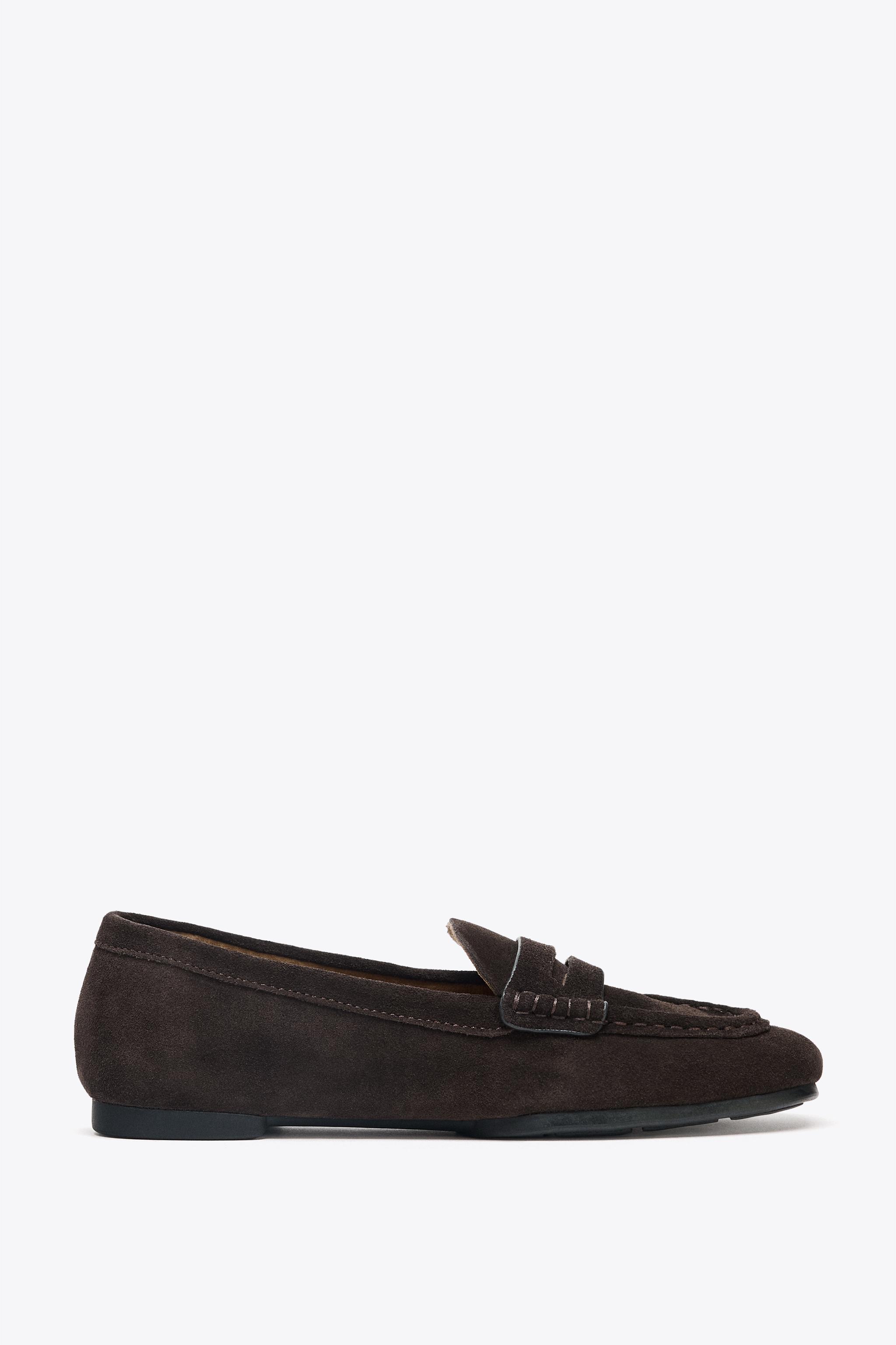 Split Suede Loafers