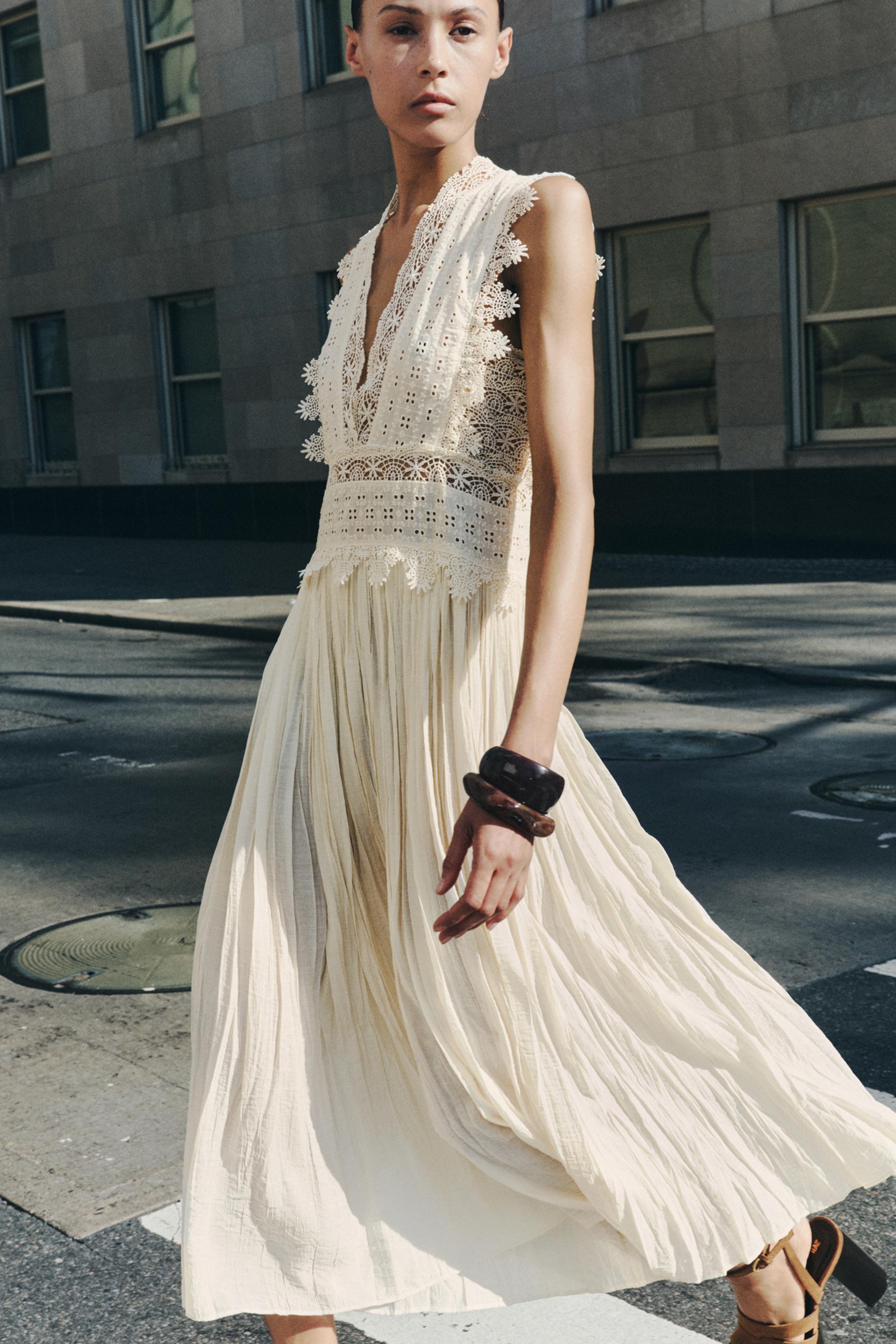 Zw Collection Strappy Lace Dress