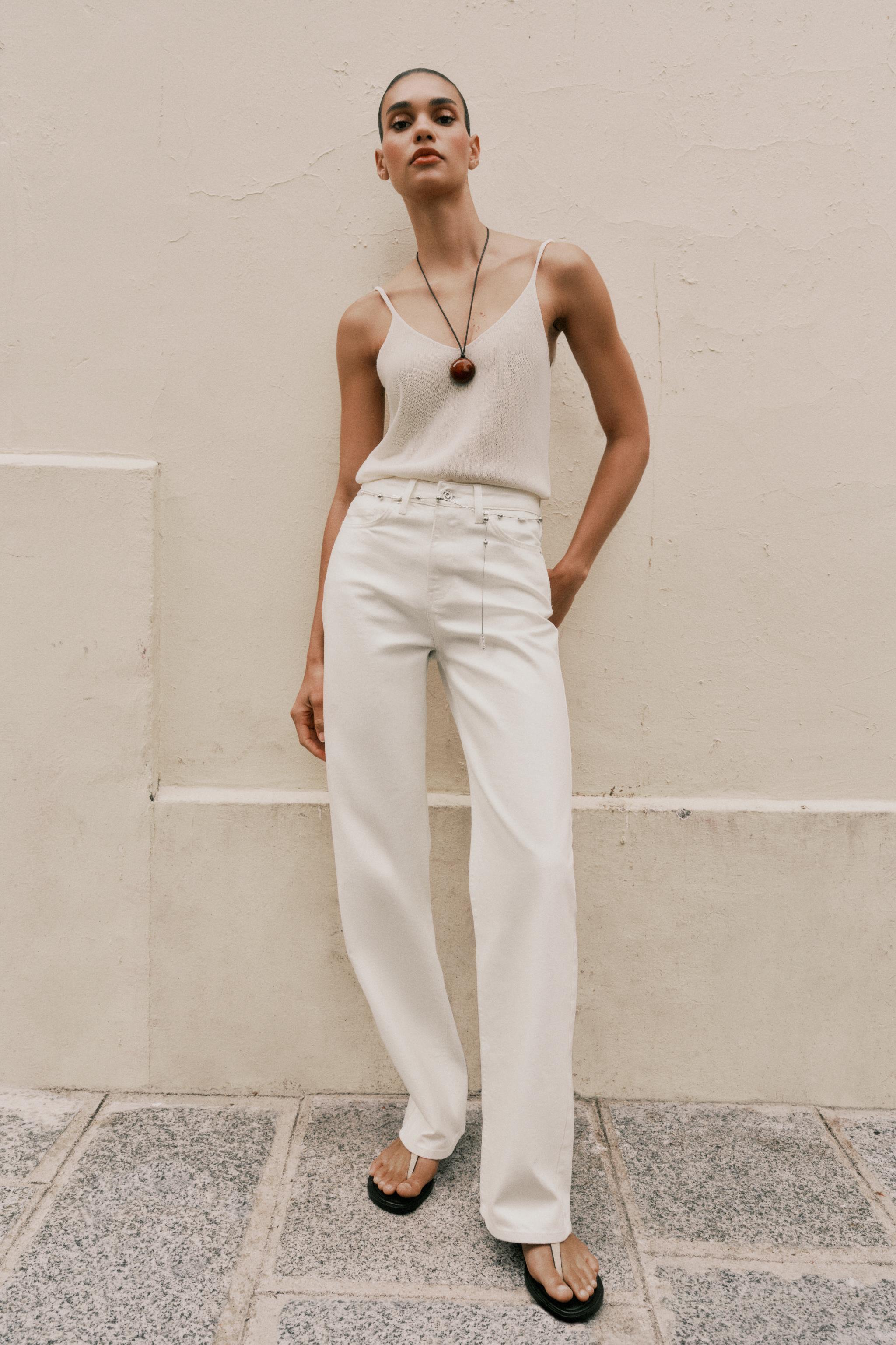 Z1975 Pearlescent Effect Belted Jeans