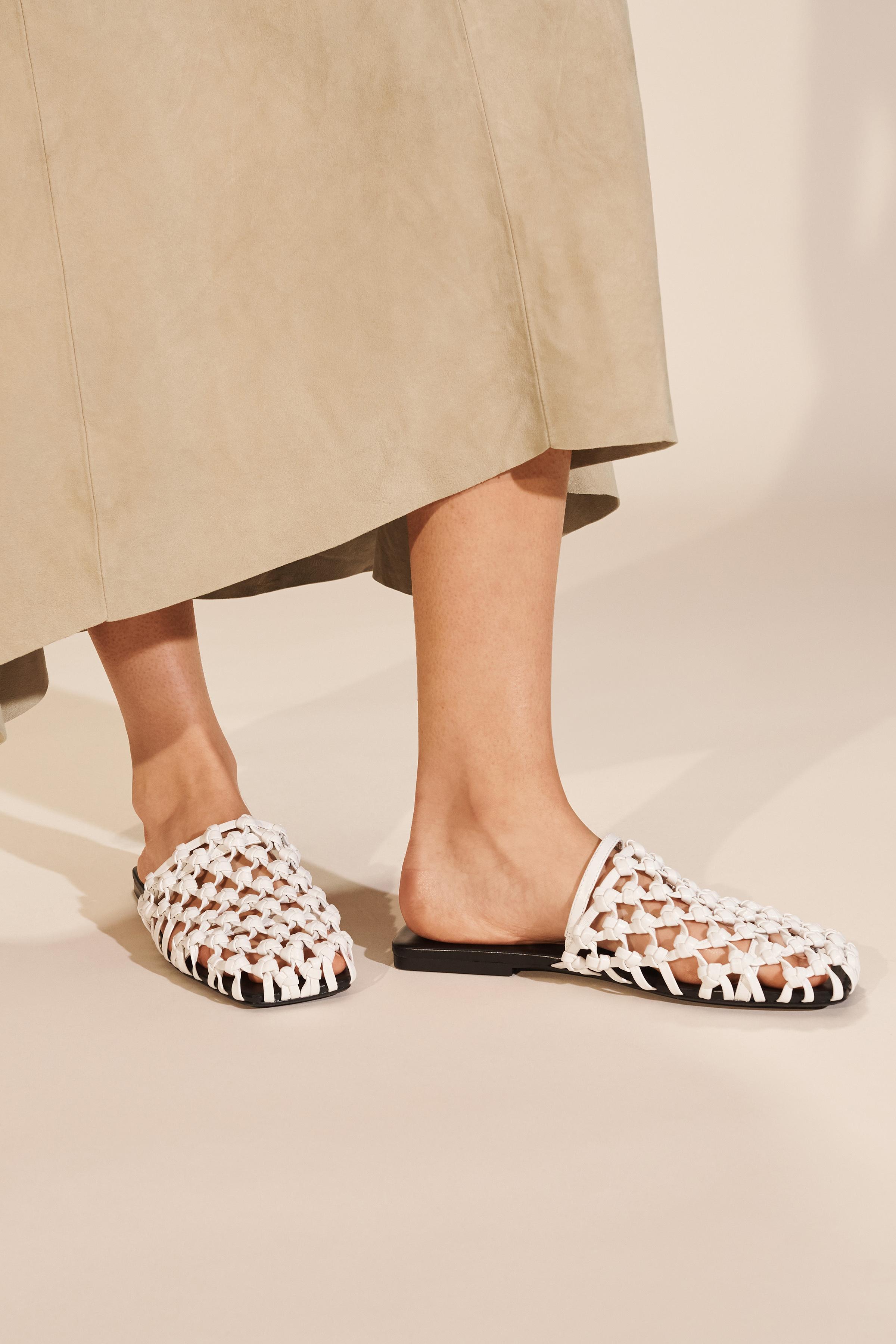 Limited Edition Braided Leather Slingback Shoes