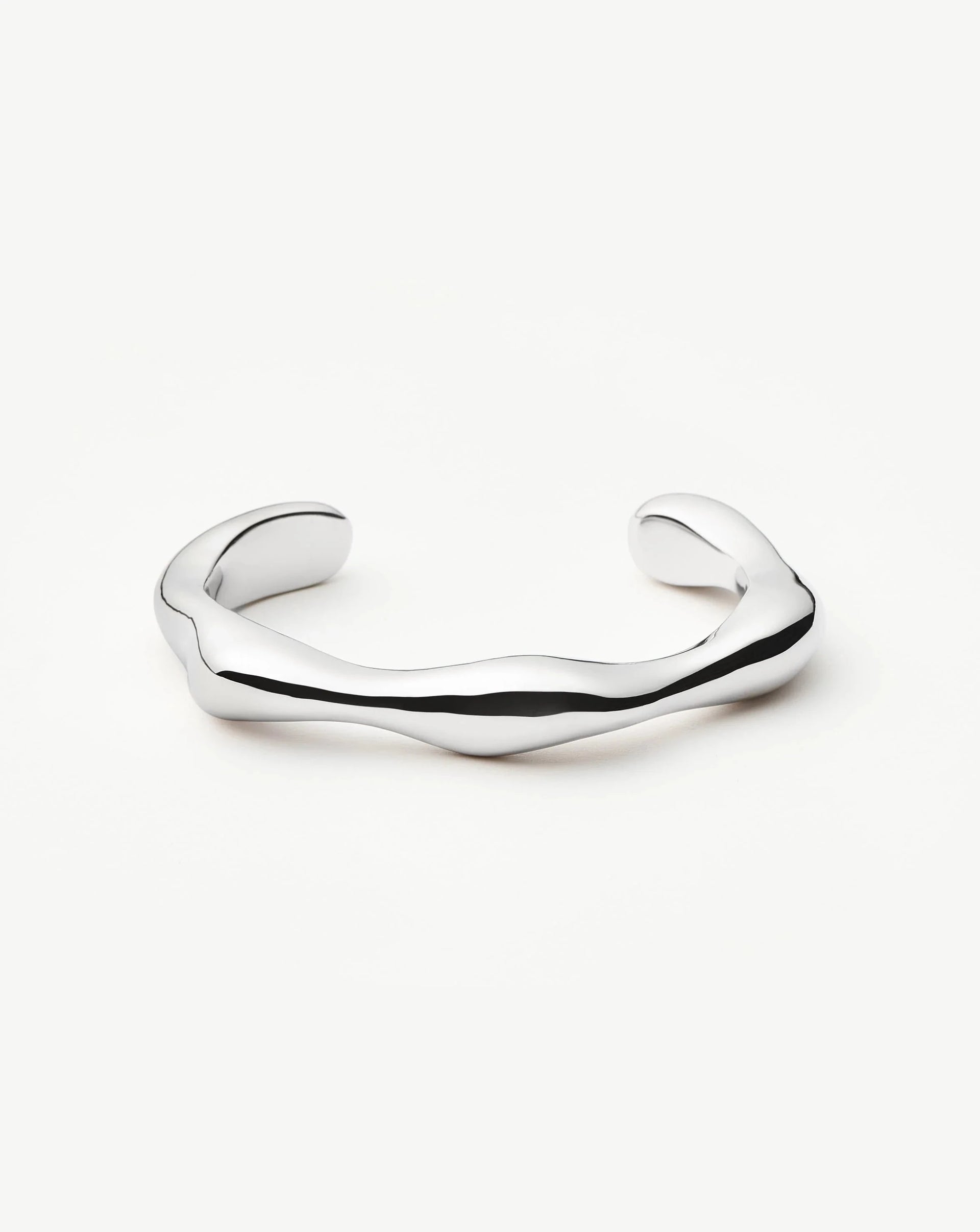 Eny Puffy Cuff Bracelet | Silver Plated - Silver Plated / S