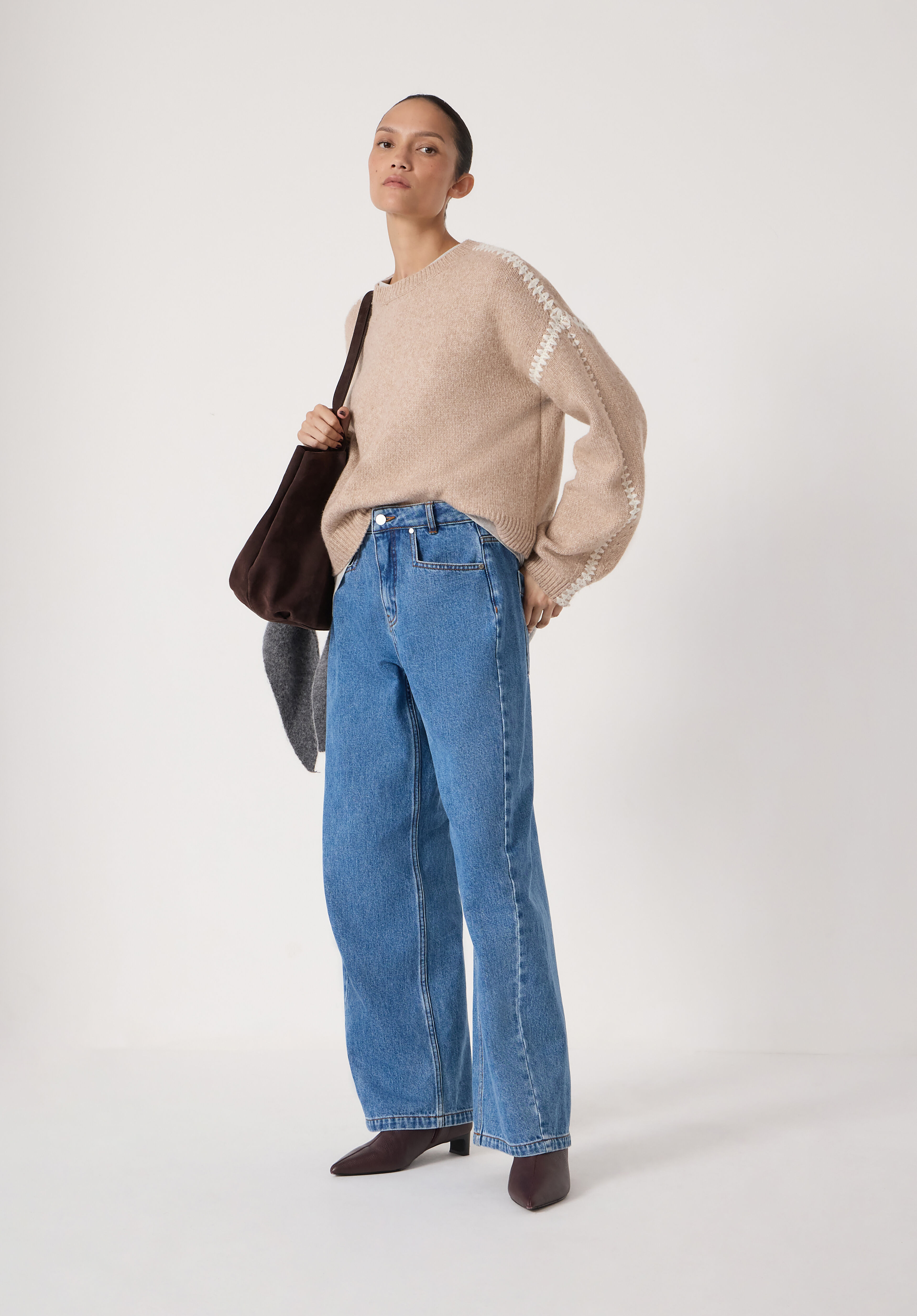 Saskia Straight Seamed Jeans