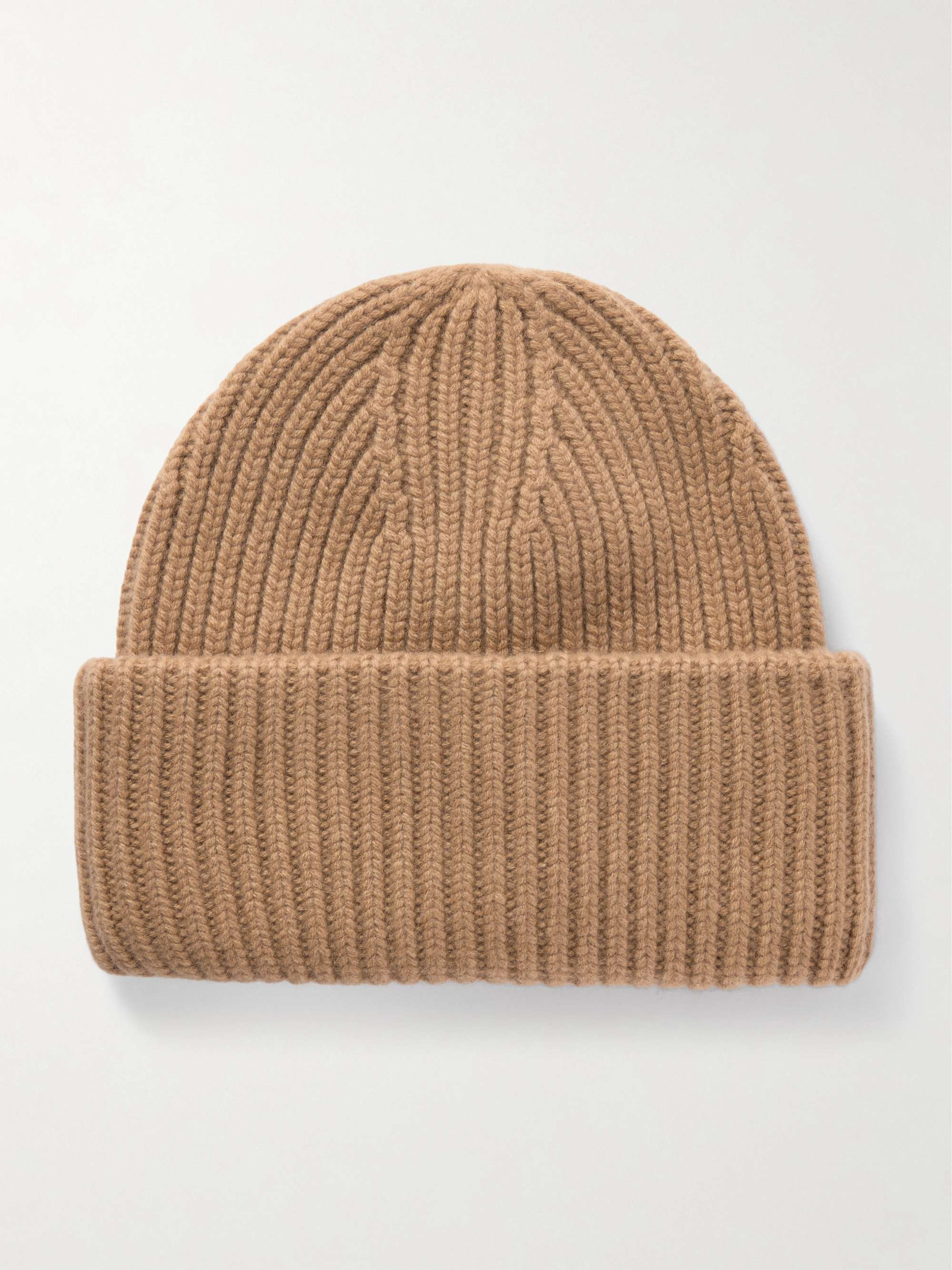 Ribbed Cashmere Beanie