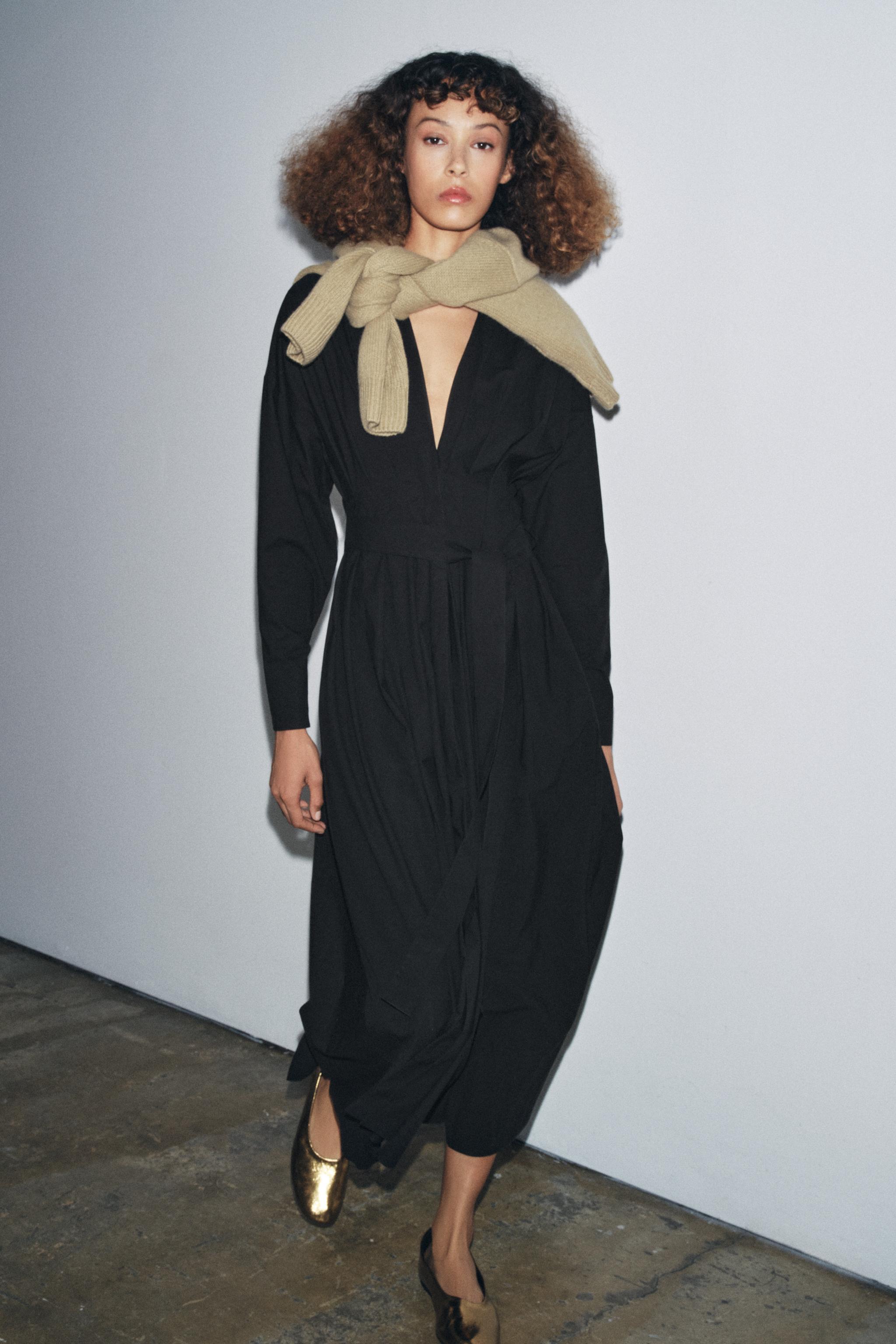 Zw Collection Pleated Midi Dress