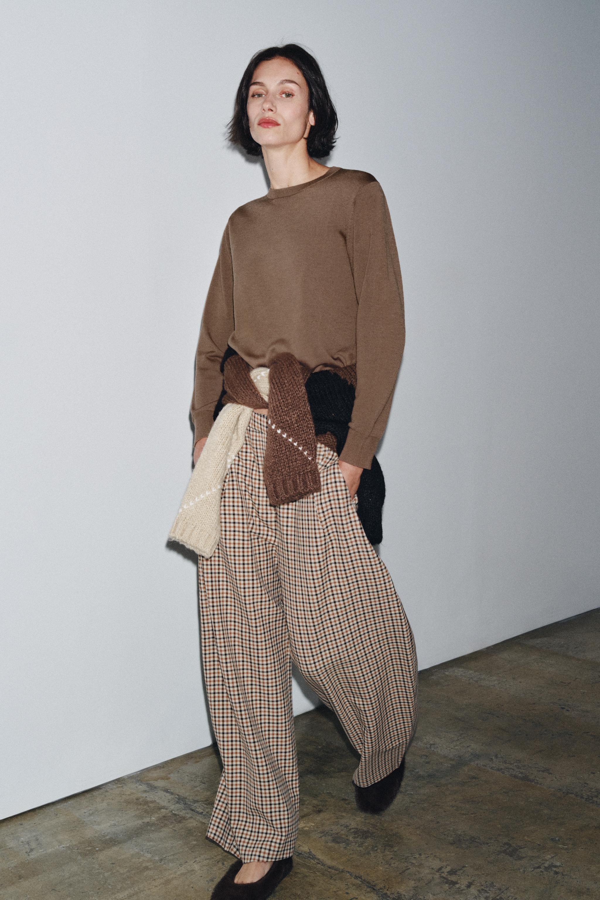 100% Wool Plain Knit Sweater