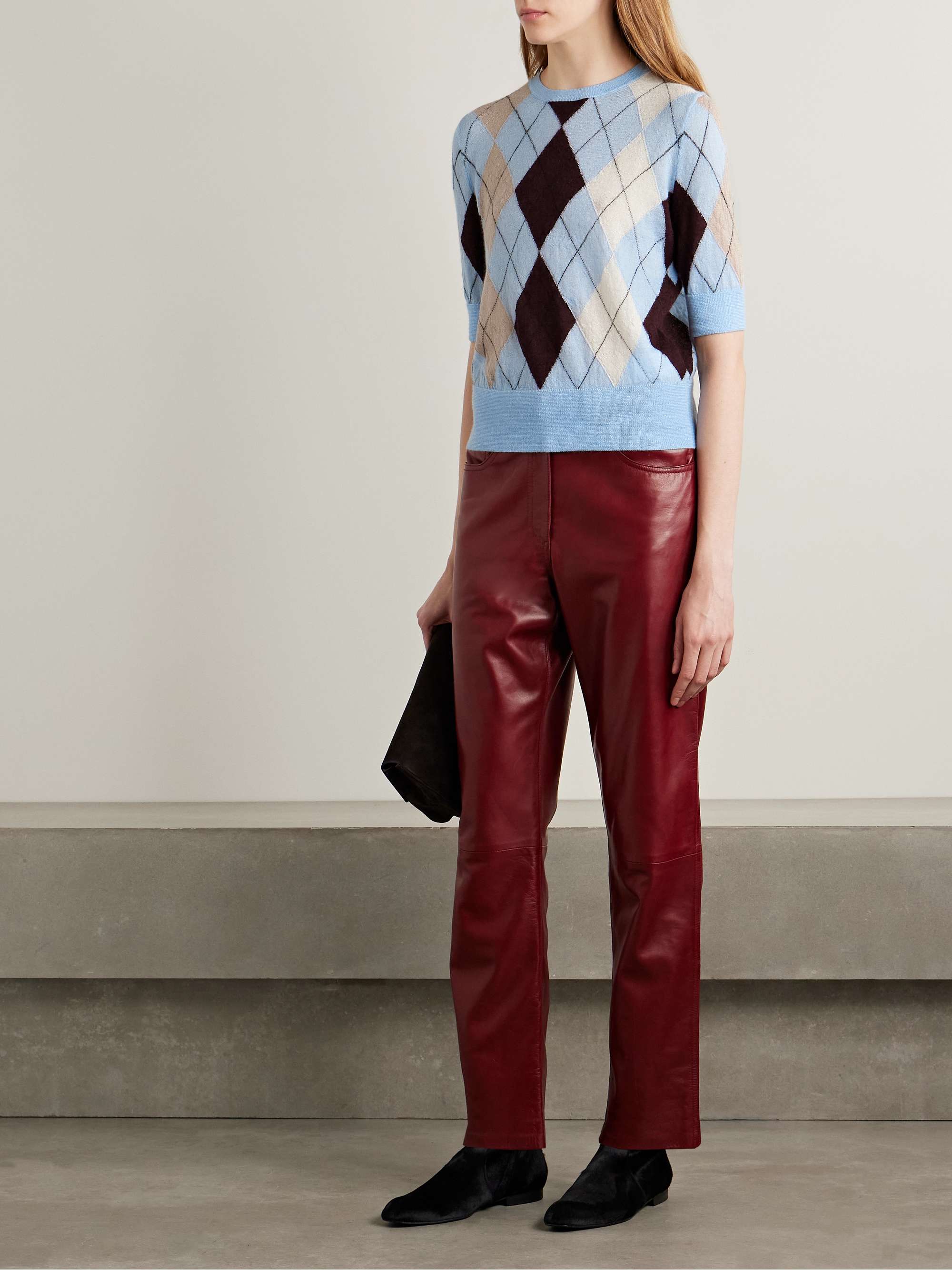 Anders Argyle Cashmere and Mohair-Blend Sweater