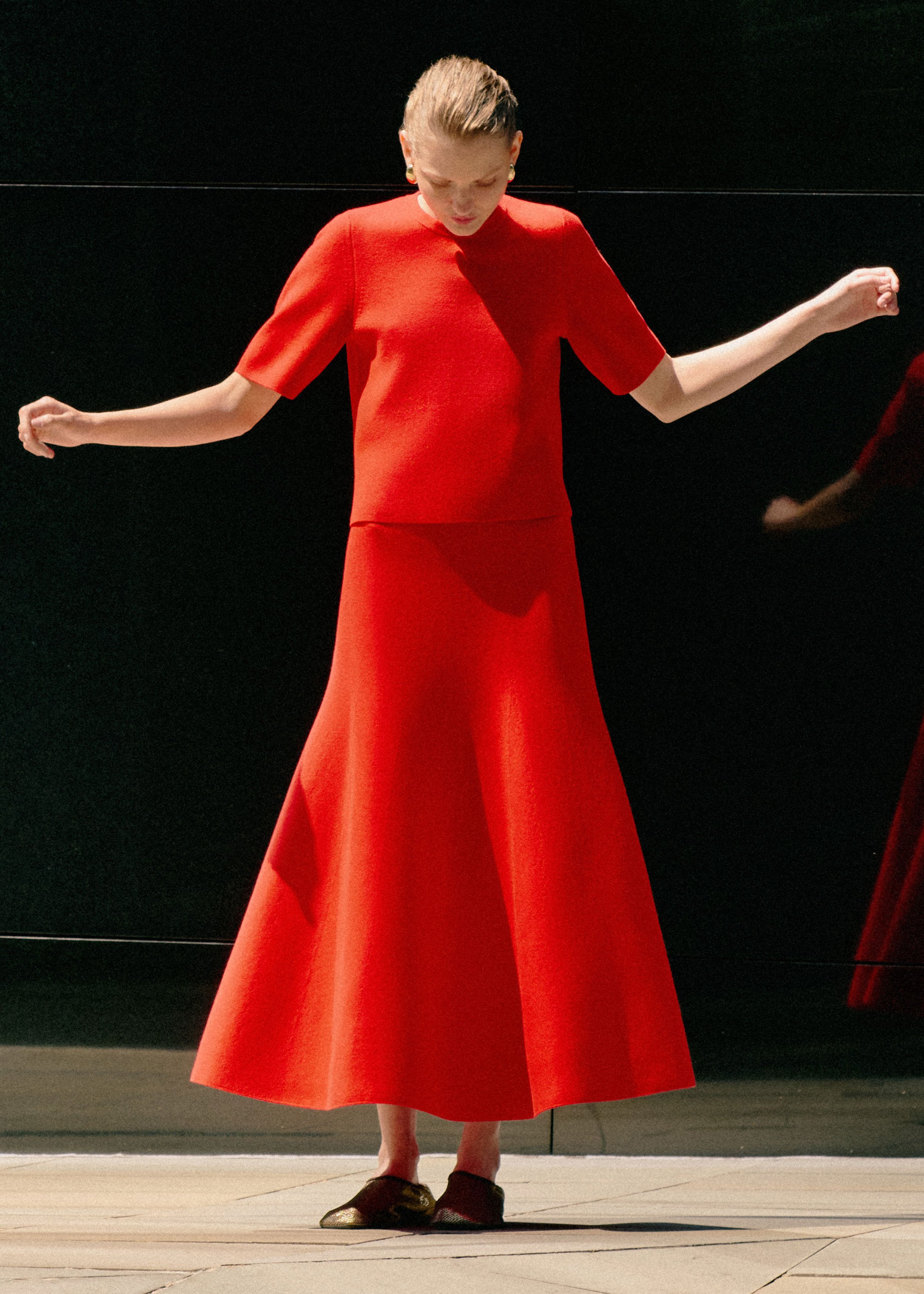 Milano Knit Relaxed Tee + Skirt Co-Ord