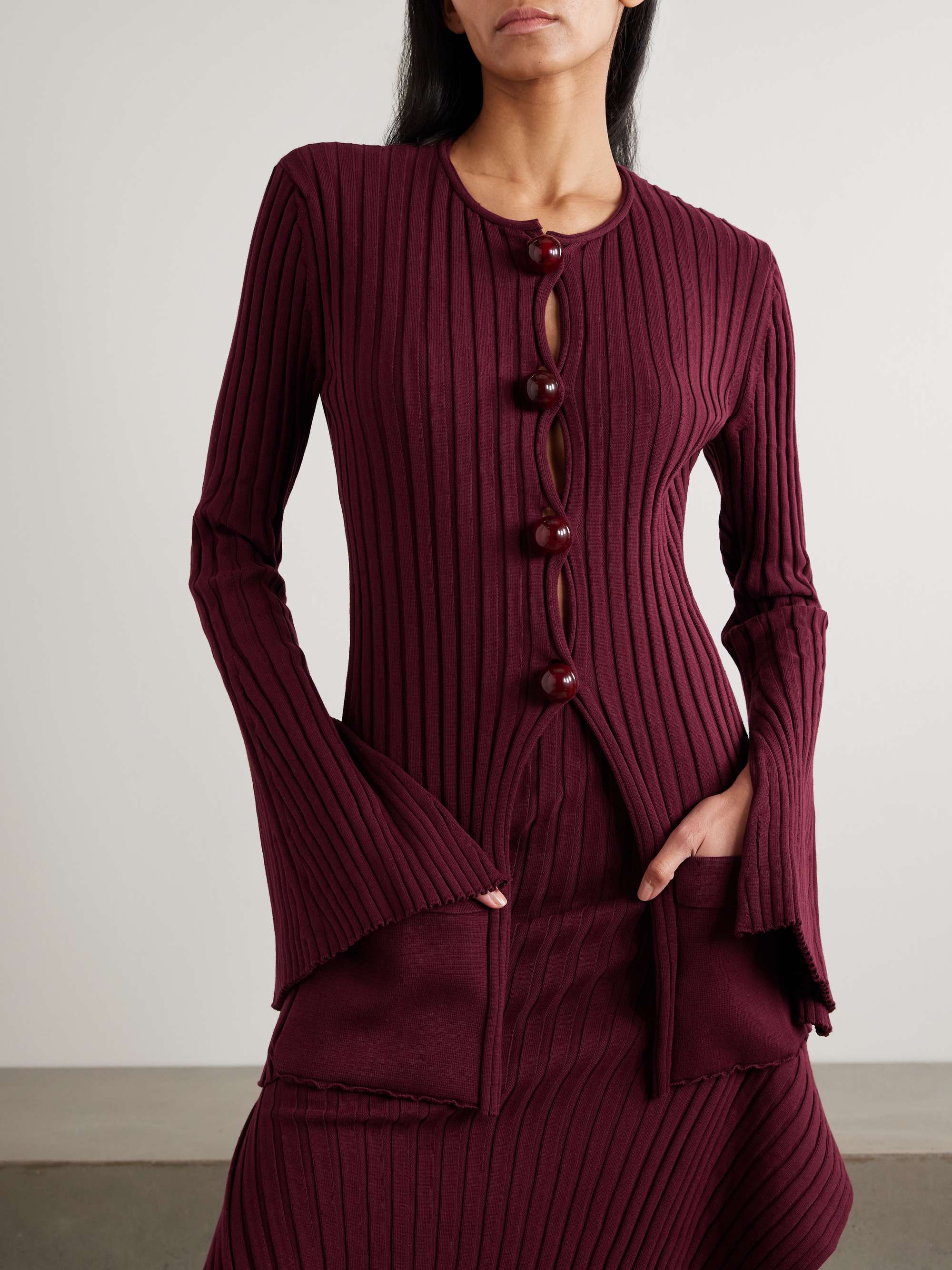 Ribbed Organic Cotton Cardigan