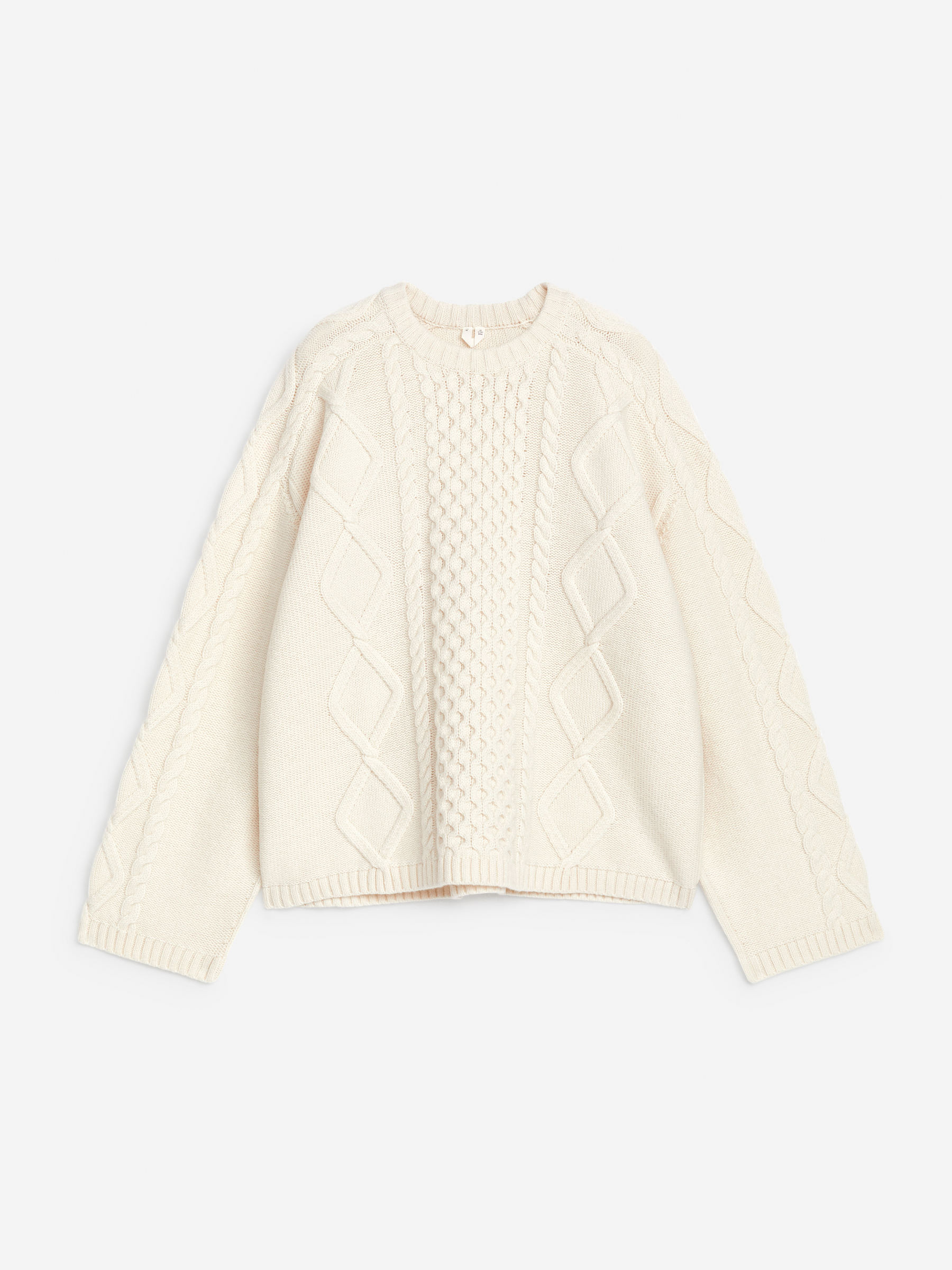 Cable Knit Wool Jumper &amp;ndash; Off White &amp;ndash; Women &amp;ndash; Arket Gb