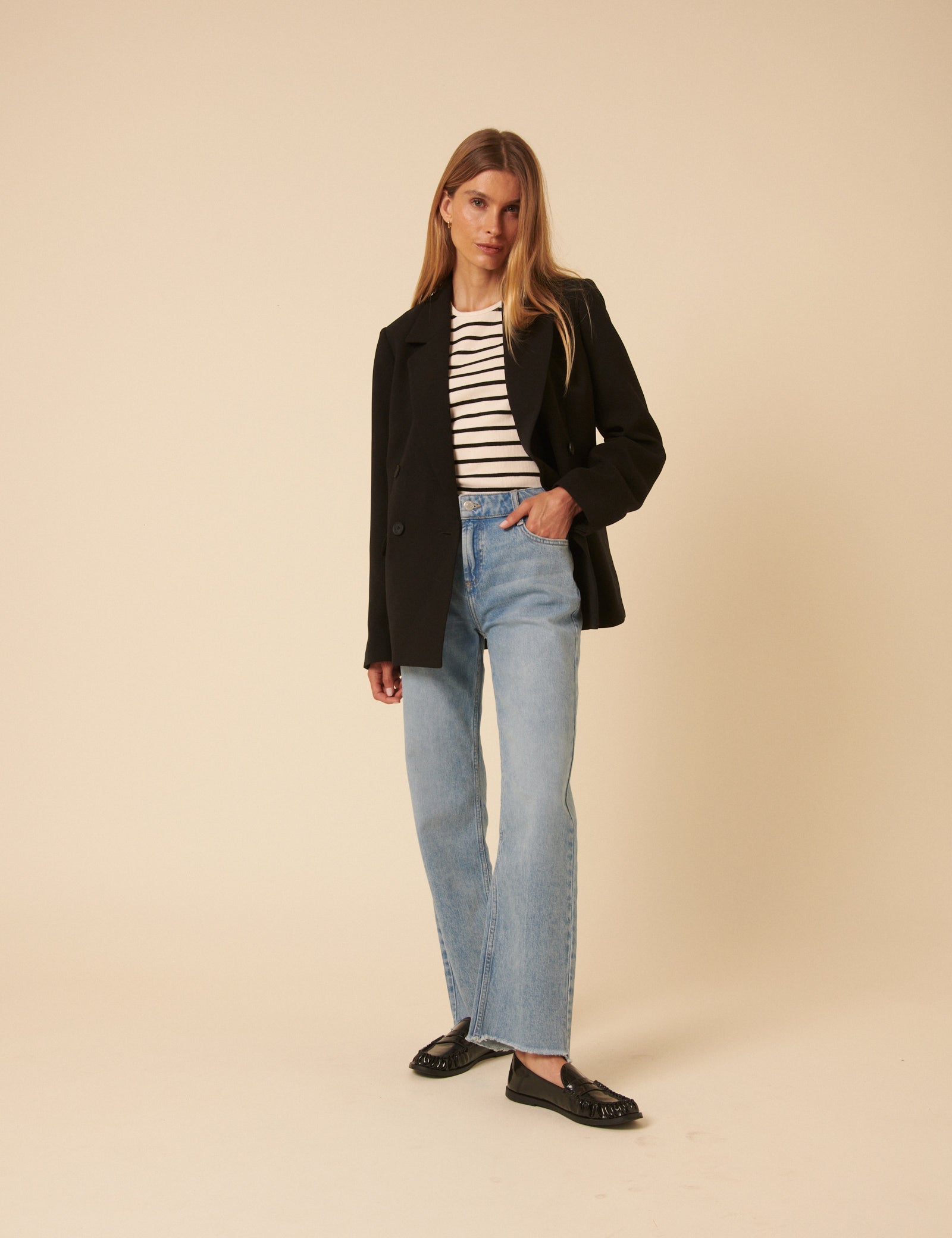 Black Double Breasted Blazer