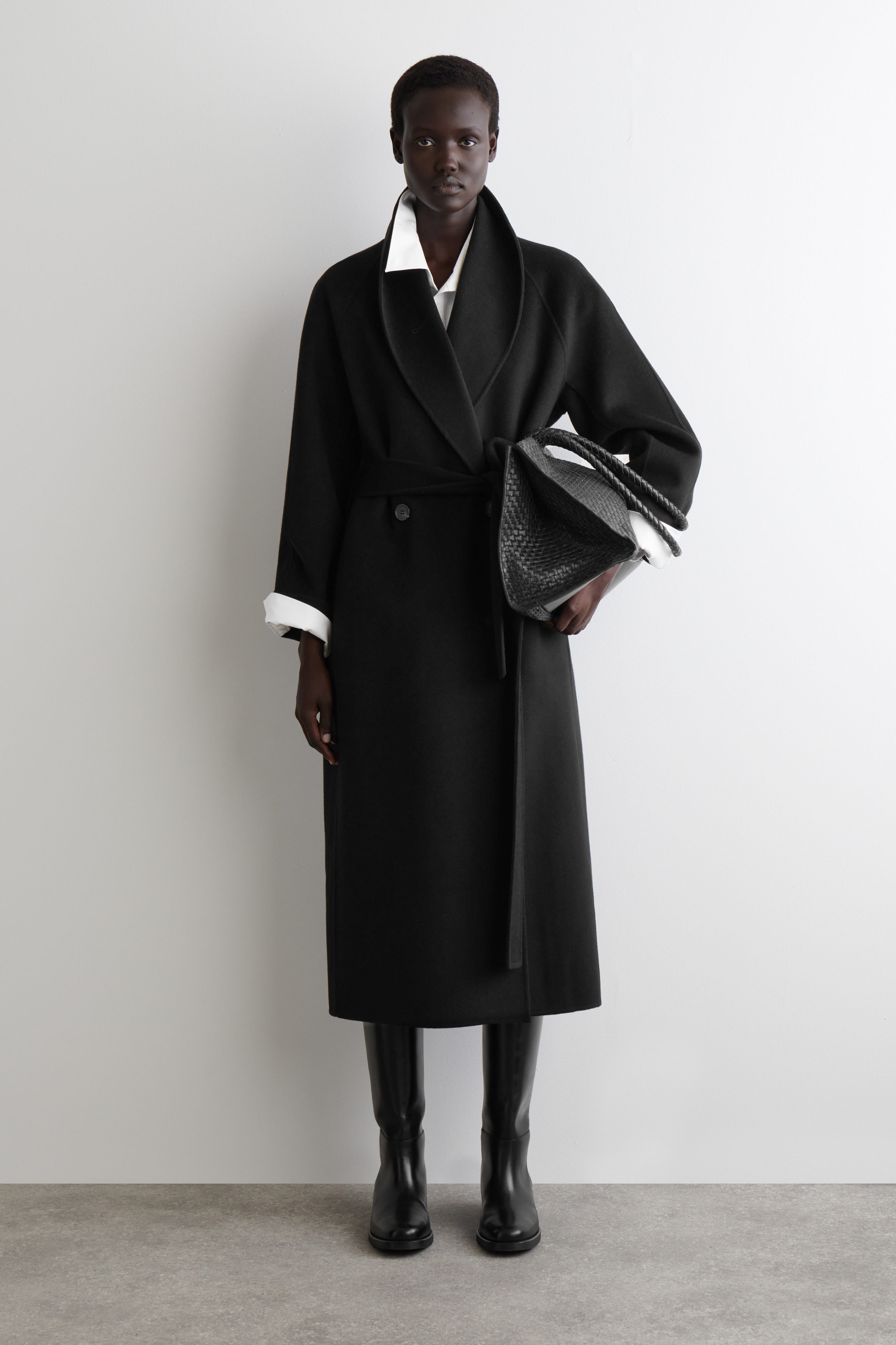 Belted Double-Faced Wool Coat
