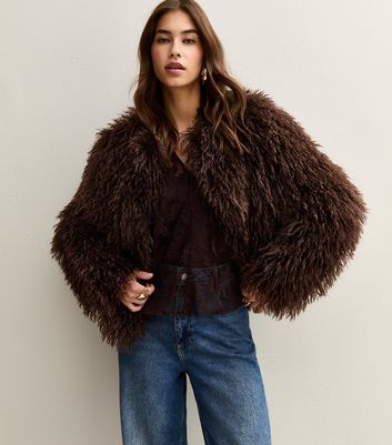 Brown Faux Fur Coat