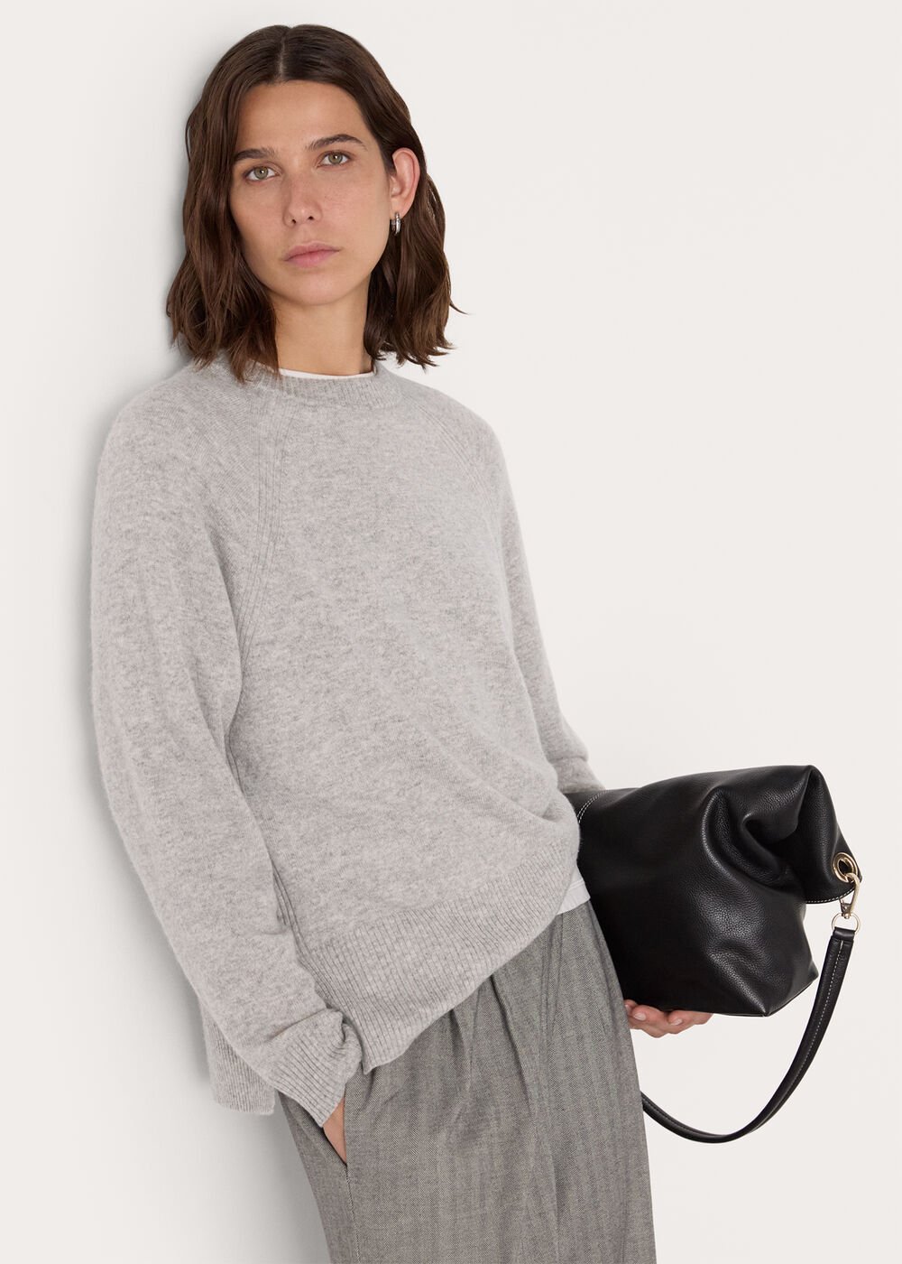 Grey Marl Ultimate Cashmere Crew Neck