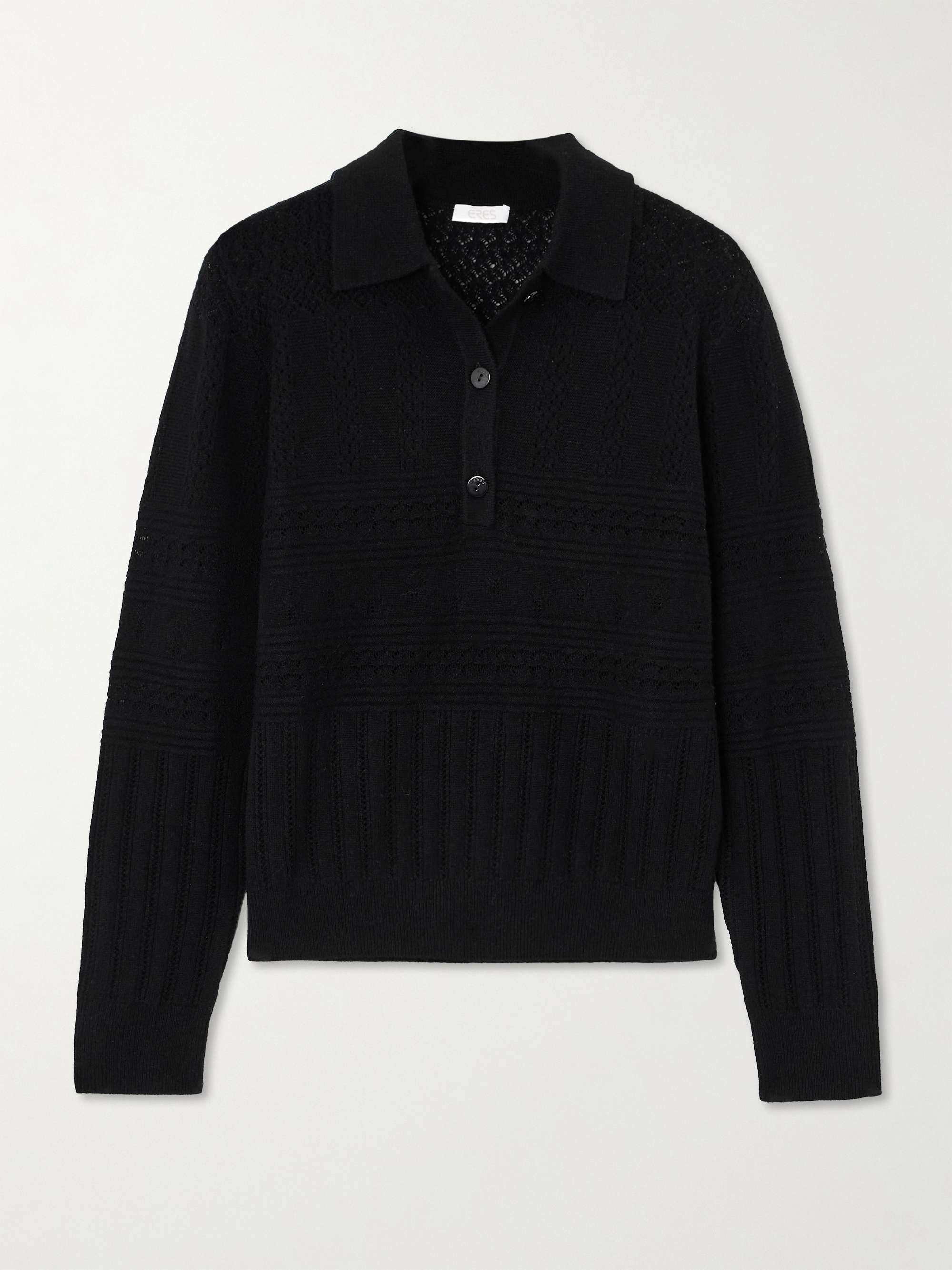 Charmeur Pointelle-Knit Wool and Cashmere-Blend Sweater