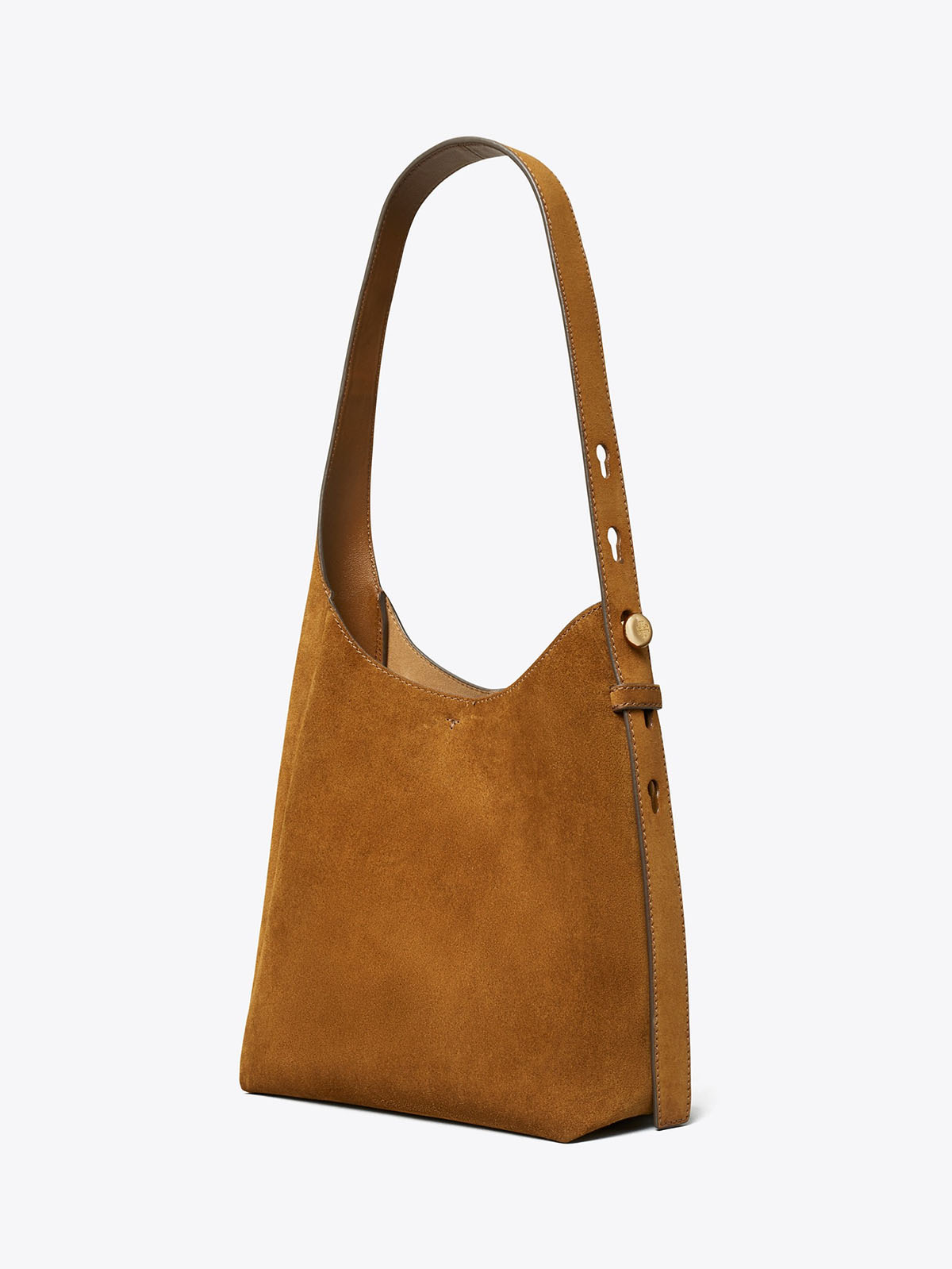 Small Romy Suede Hobo Bag in Brown, Size Os