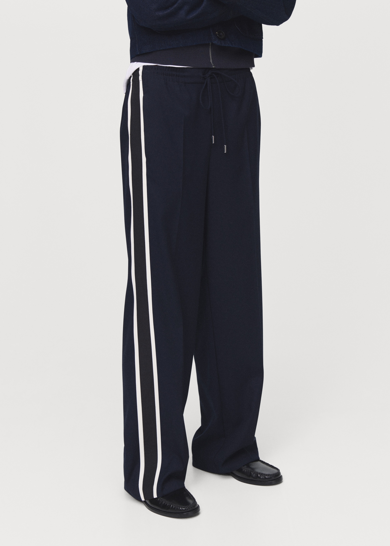 Contrast Stripe Straight Pants - Women | Mango Usa