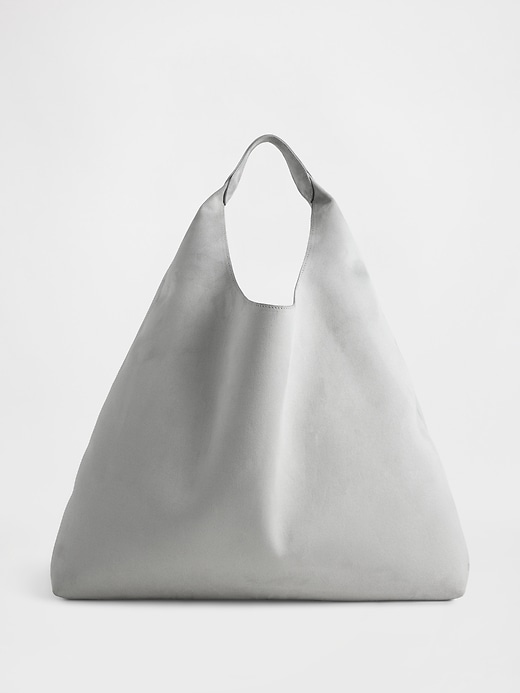 Vegan Suede Slouchy Tote Bag