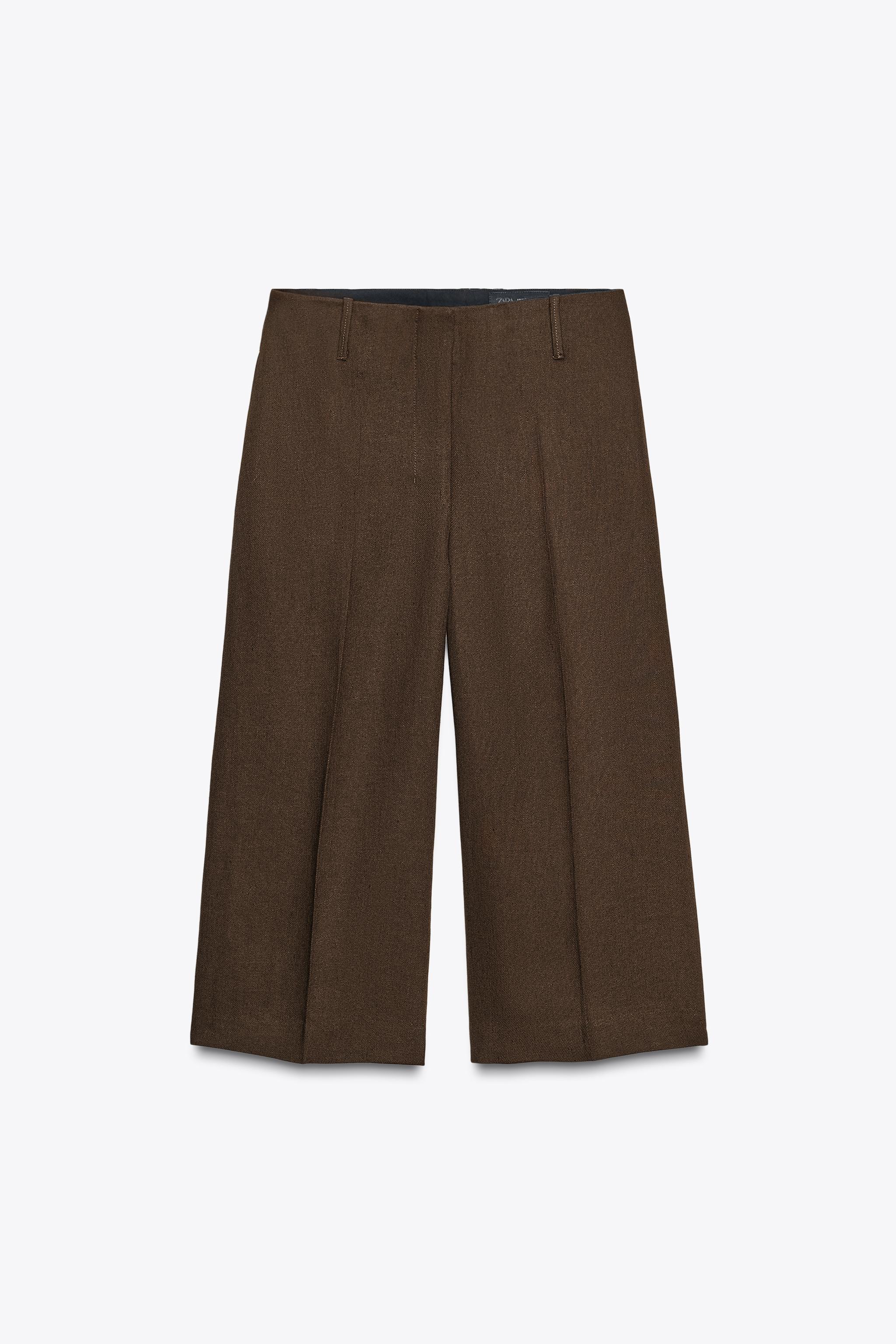 Zw Collection Linen Blend Long Bermuda Shorts