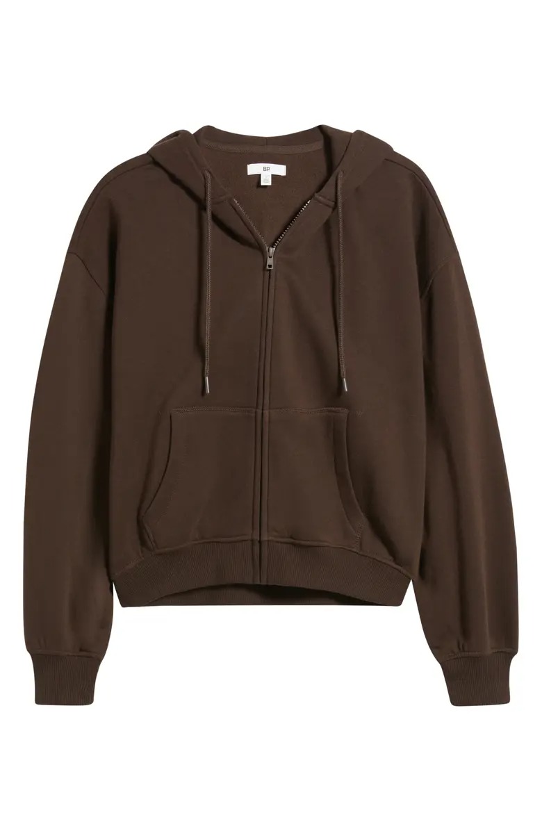 BP., Relaxed Cotton Blend Zip Hoodie