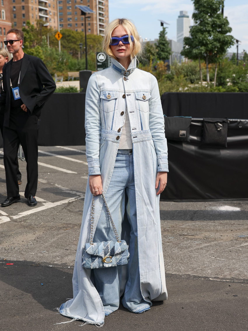Elle Fanning at Coach S/S 26 show