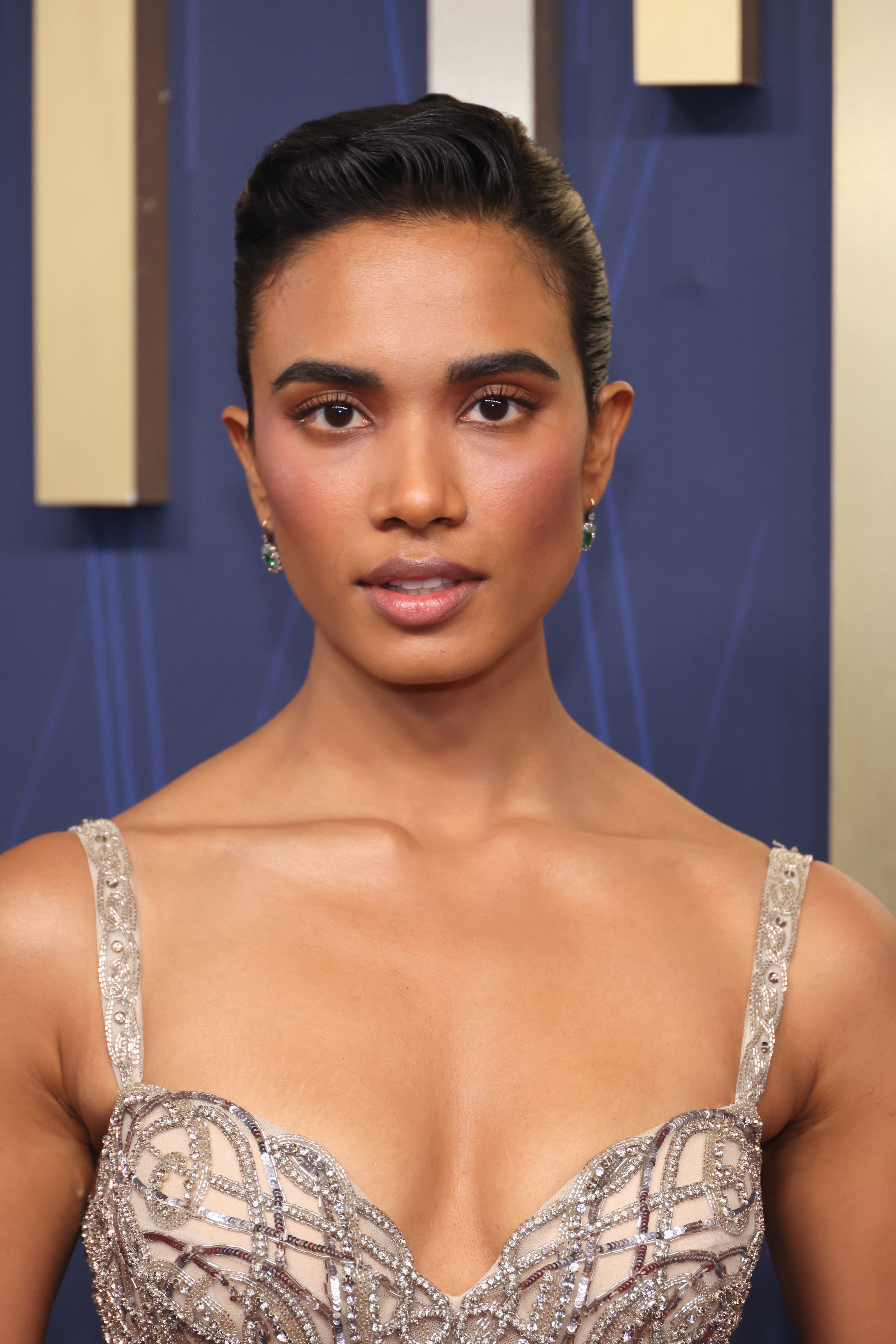 Supriya Ganesh attends the 77th Primetime Emmy Awards red carpet