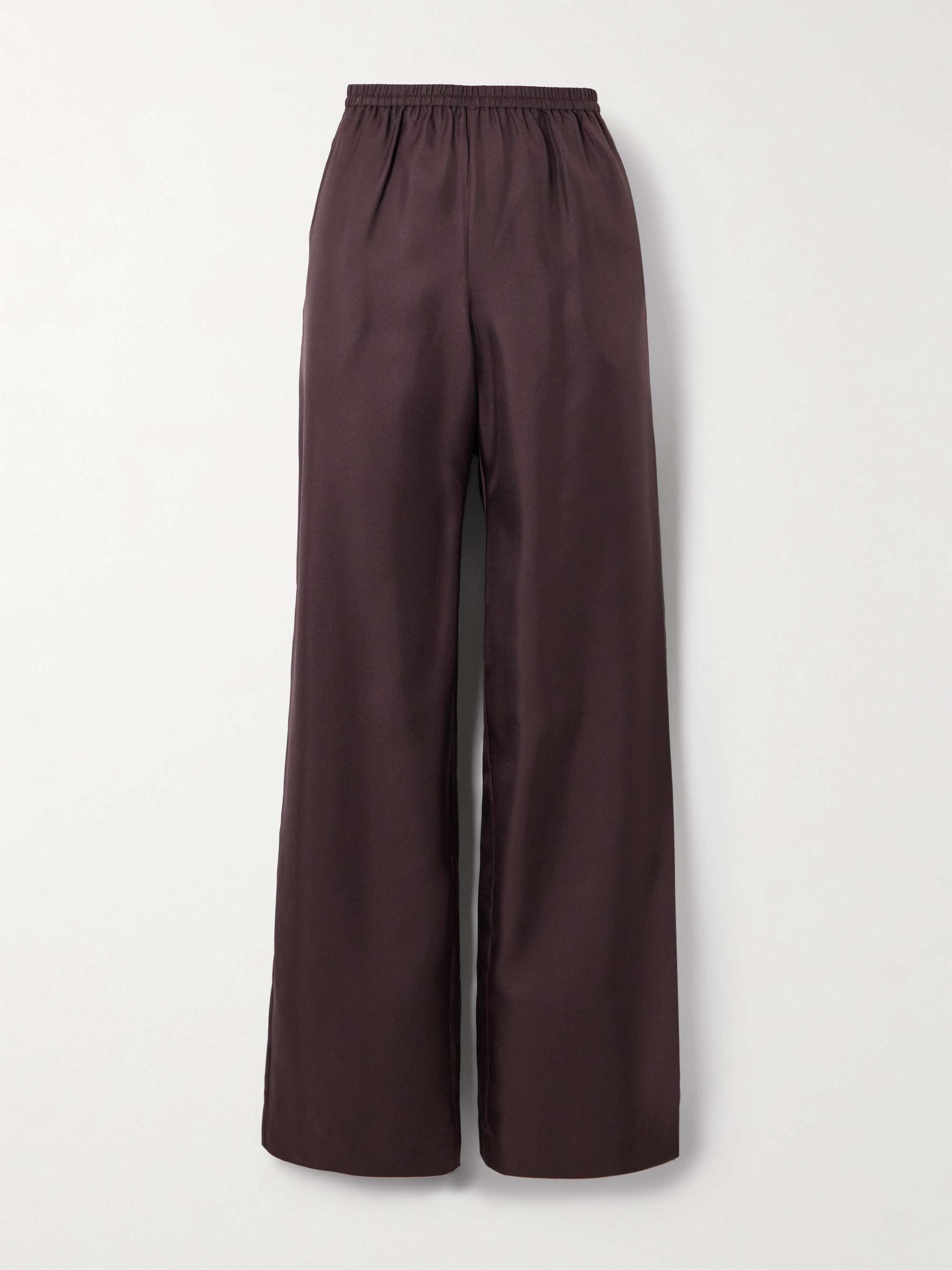 Alera Silk-Twill Wide-Leg Pants