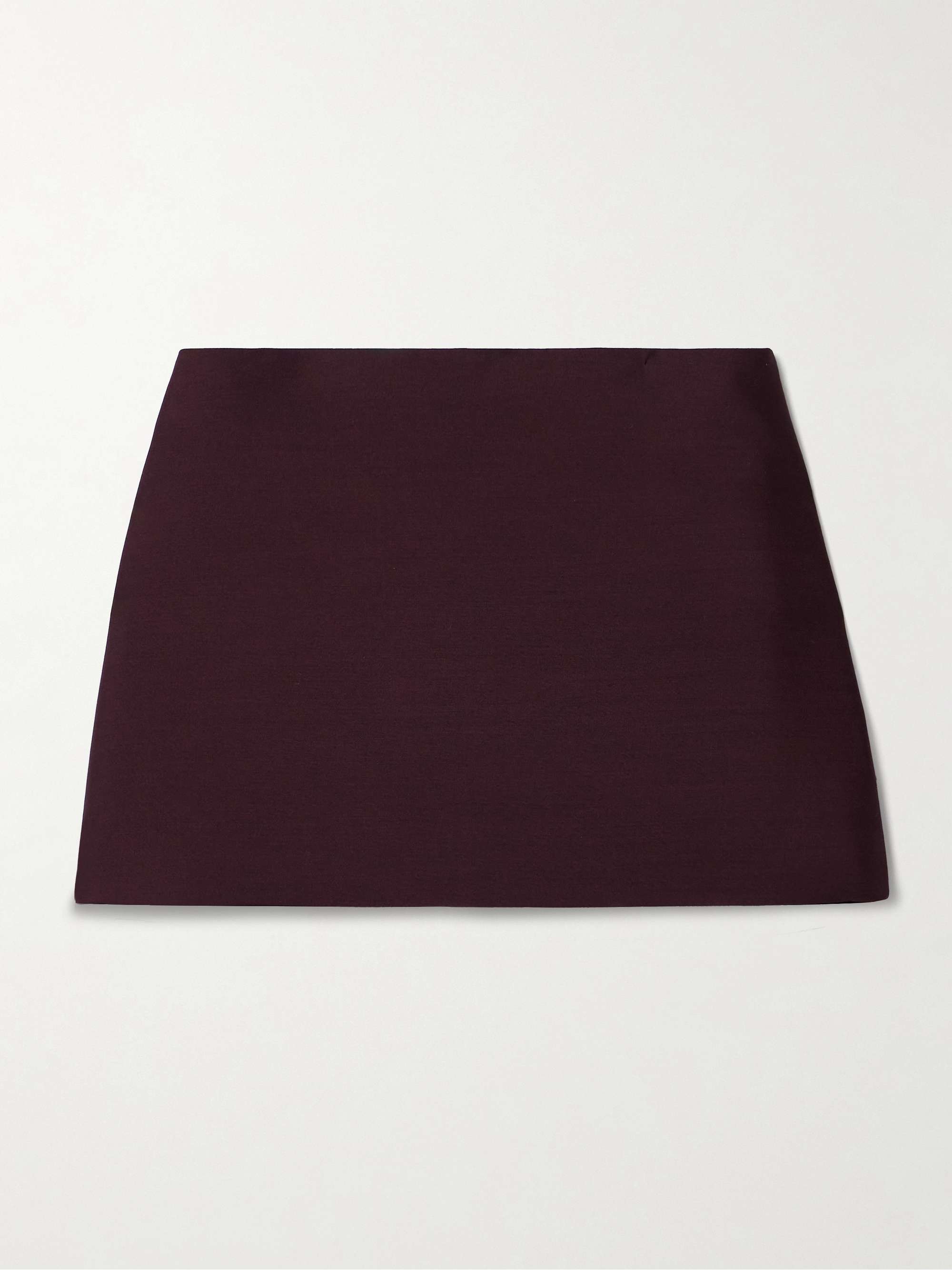 Jett Wool and Silk-Blend Crepe Mini Skirt