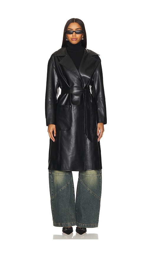 Claire Faux Leather Trench