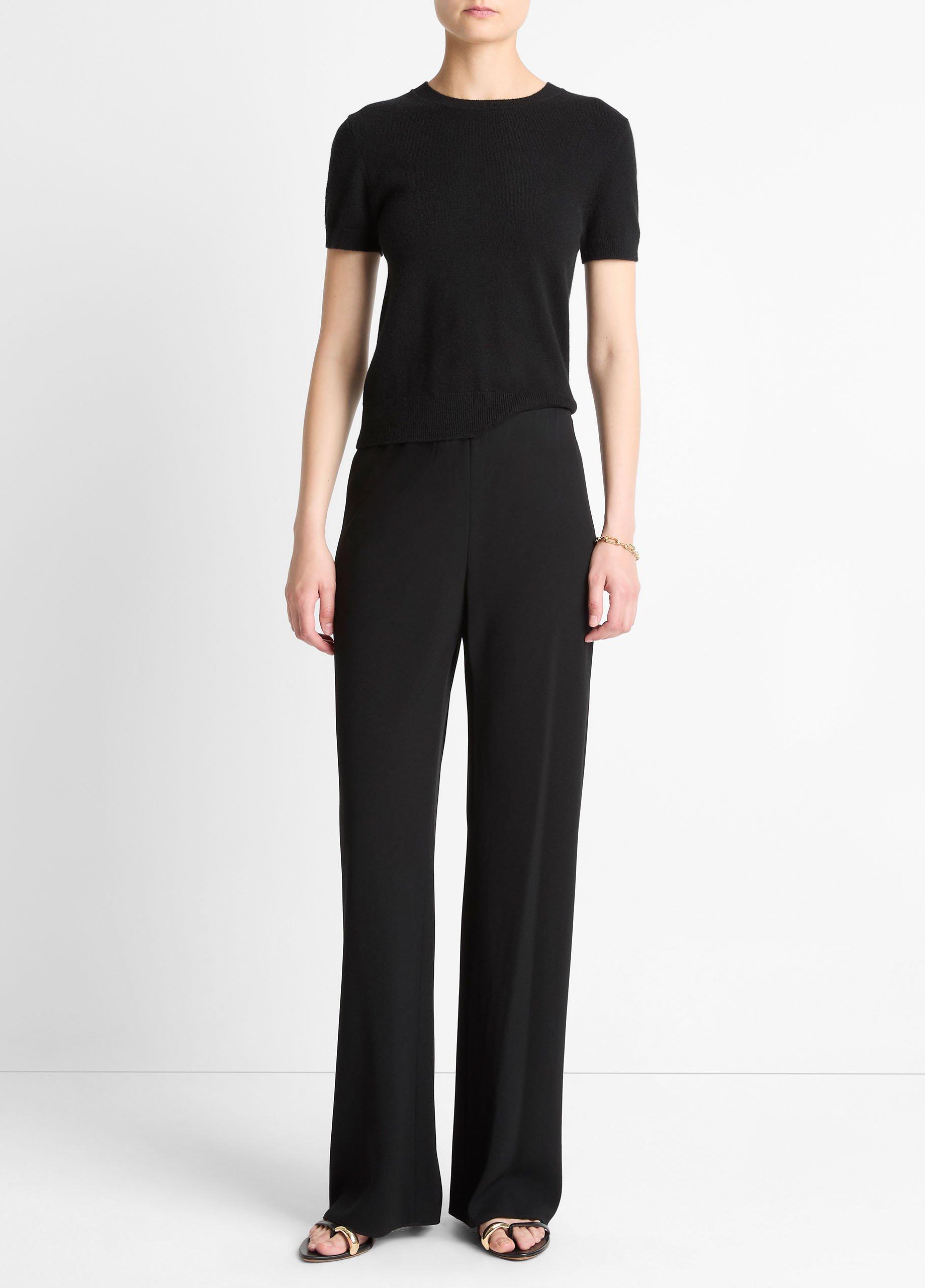 High-Waist Crepe Bias Pant