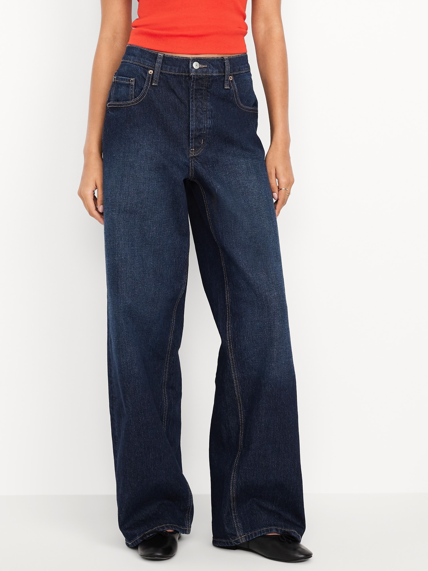 Old Navy, Mid-Rise Slouchy Wide-Leg Jeans