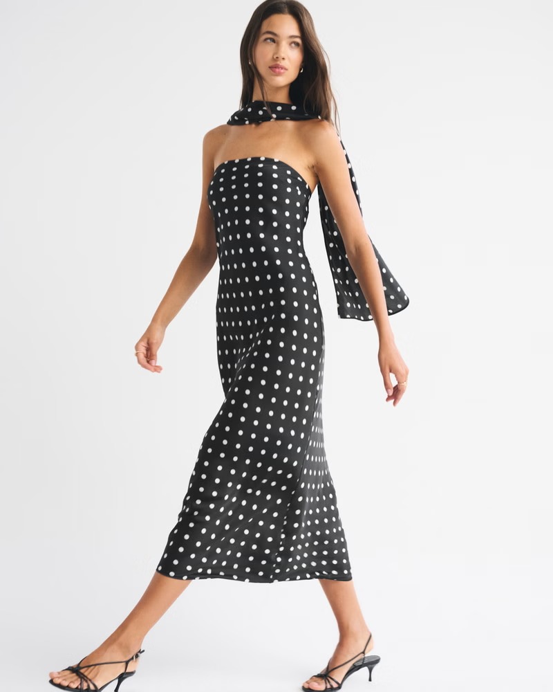 abercrombie, The A&amp;amp;F Julia Strapless Scarf Maxi Dress