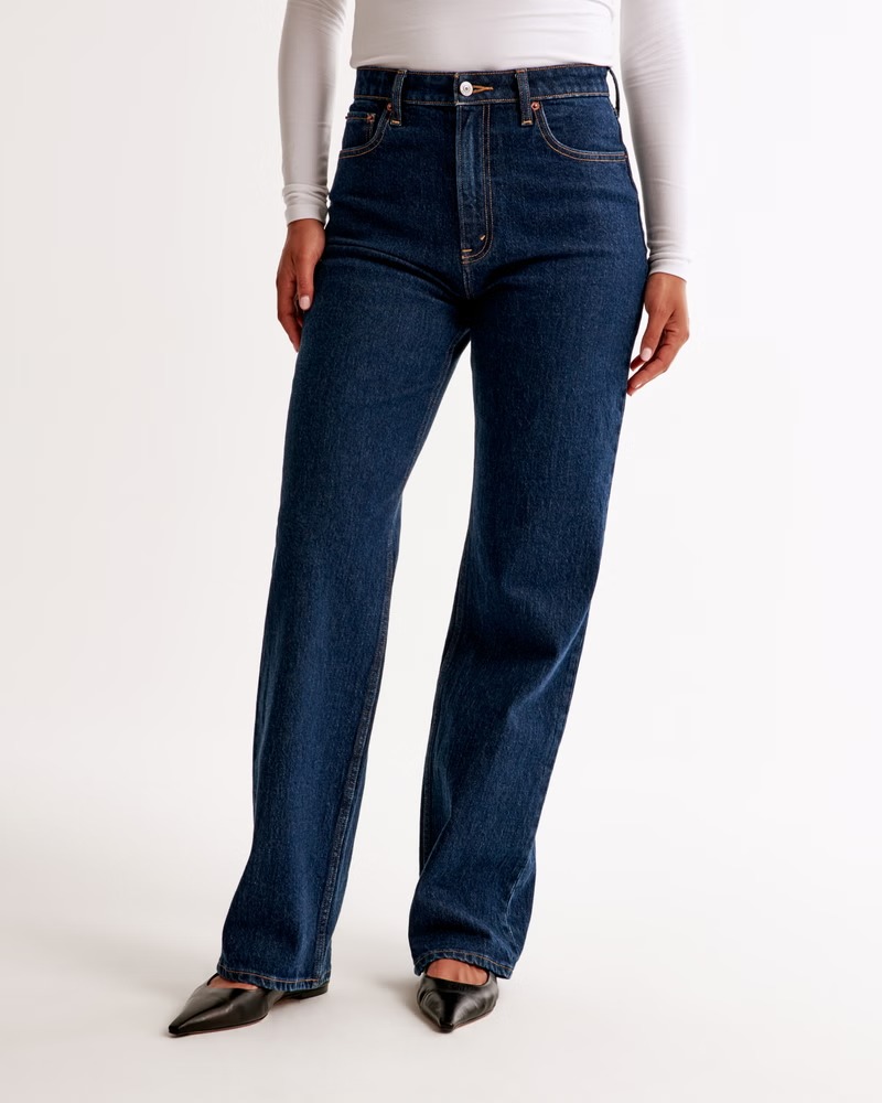 abercrombie, Curve Love High Rise 90s Relaxed Jean