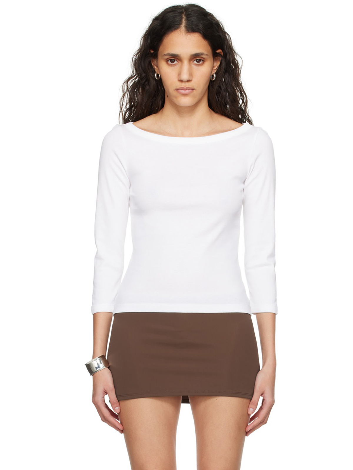 White Steffi Long Sleeve T-Shirt