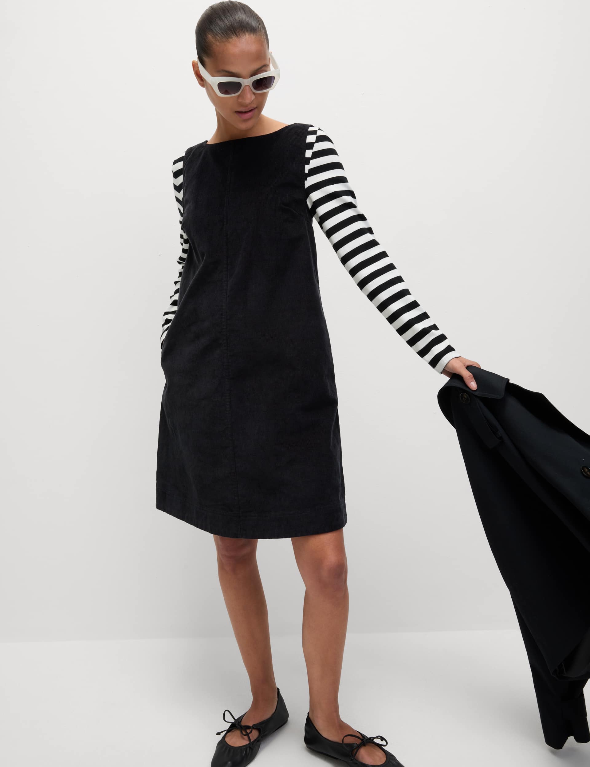 Cotton Rich Mini Shift Dress