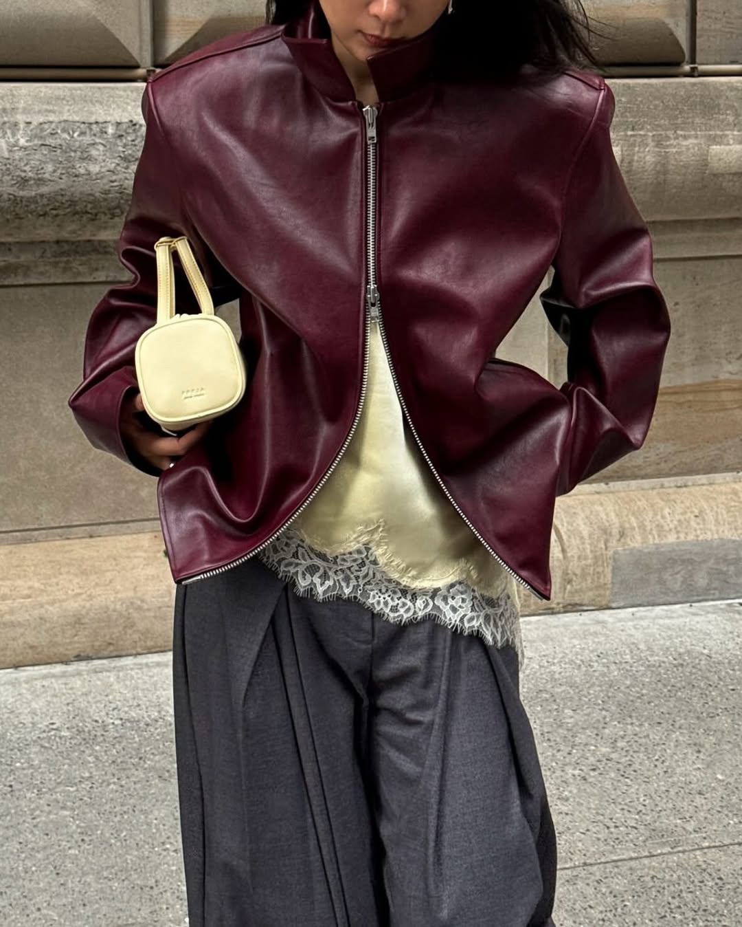 the caroline lin wearing Frankie Shop