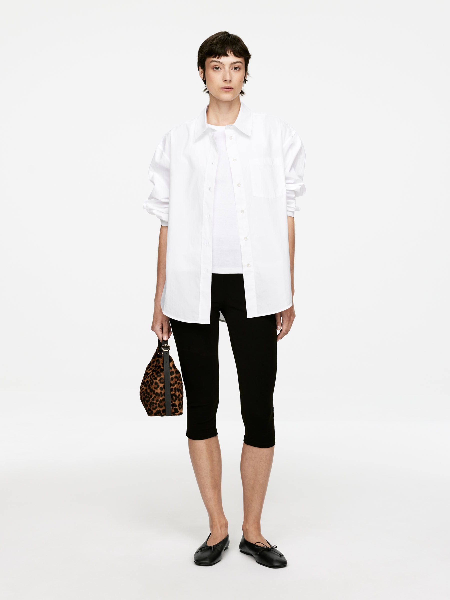 Leather Ballet Flats &amp;ndash; Black &amp;ndash; Women &amp;ndash; Arket Gb