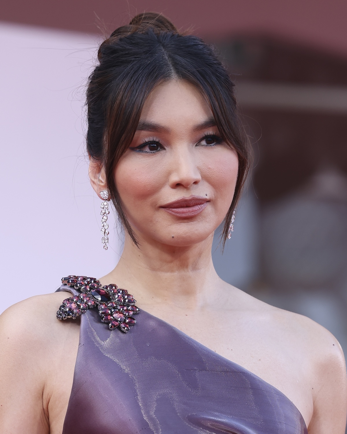 Gemma Chan wearing Armani Beauty Luminous Silk Foundation
