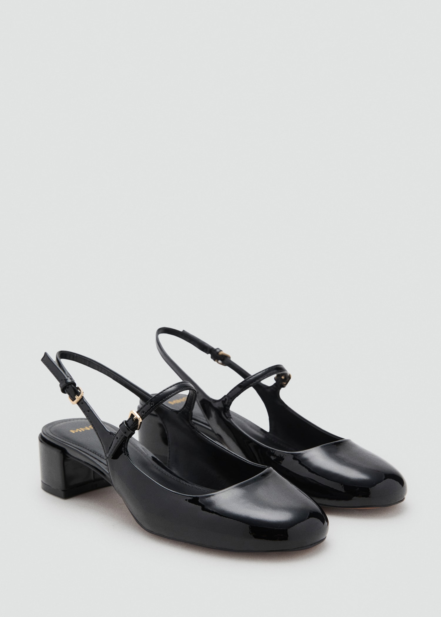 Patent Leather-Effect Block-Heel Shoes - Women | Mango Usa