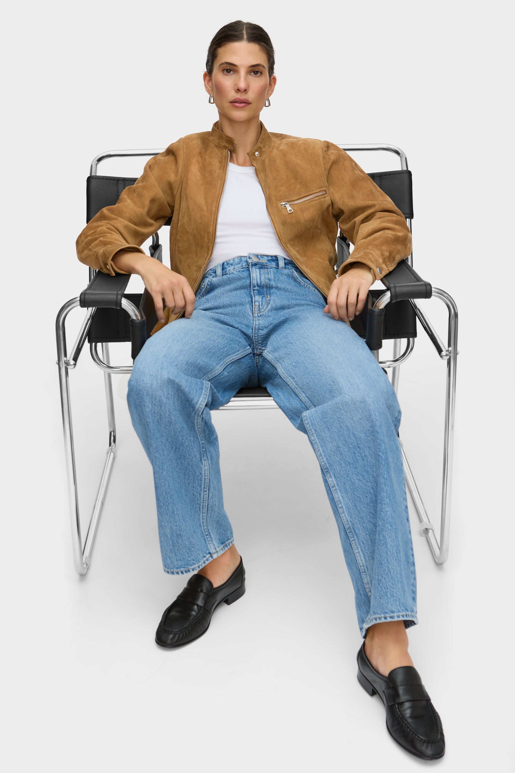 Malina Suede Biker Jacket