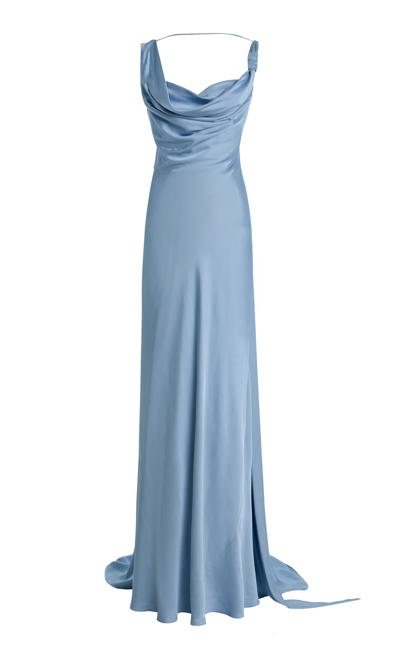 Darcy Open-Back Satin Maxi Dress