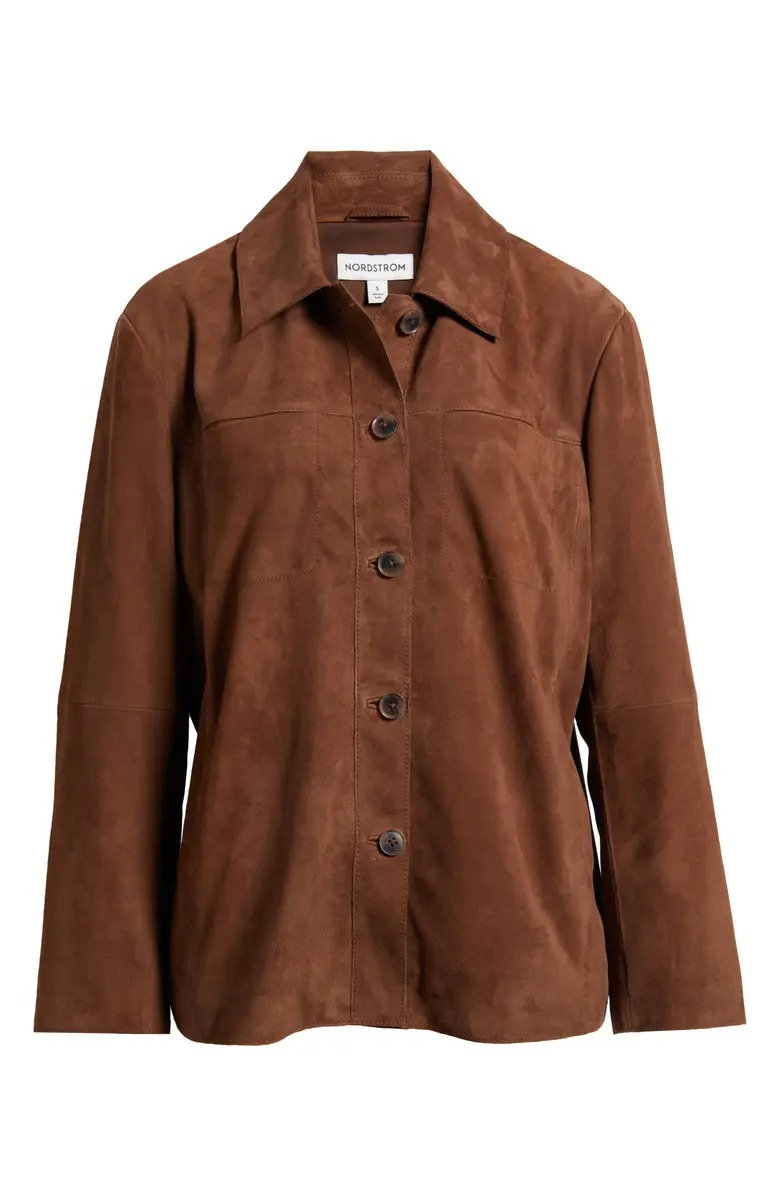 Nordstrom, Suede Shirt Jacket
