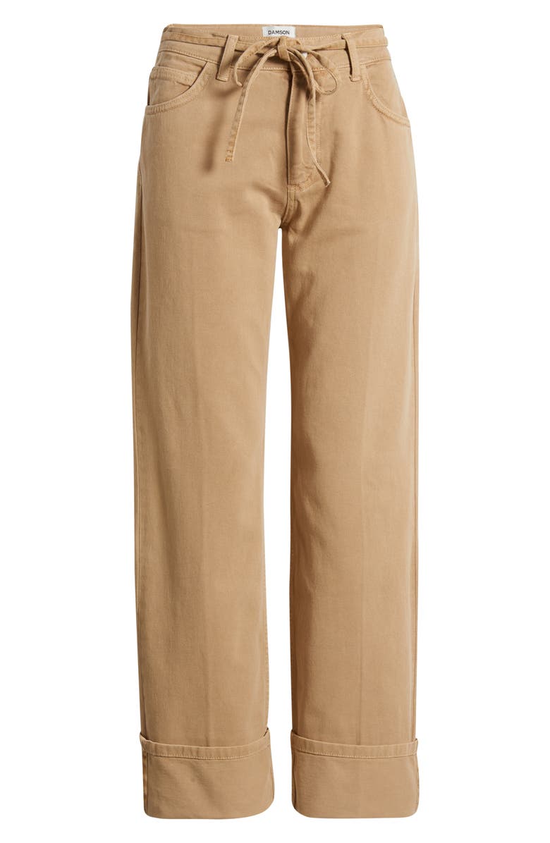 Sylvie Drawstring Cuffed Wide Leg Jeans